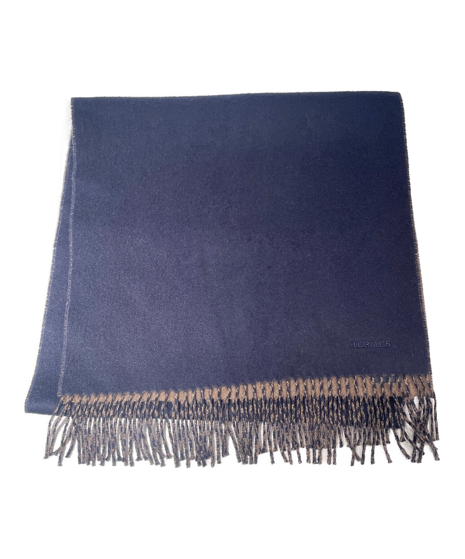 中古・古着通販】HERMES (エルメス) バイカラー カシミヤ マフラー