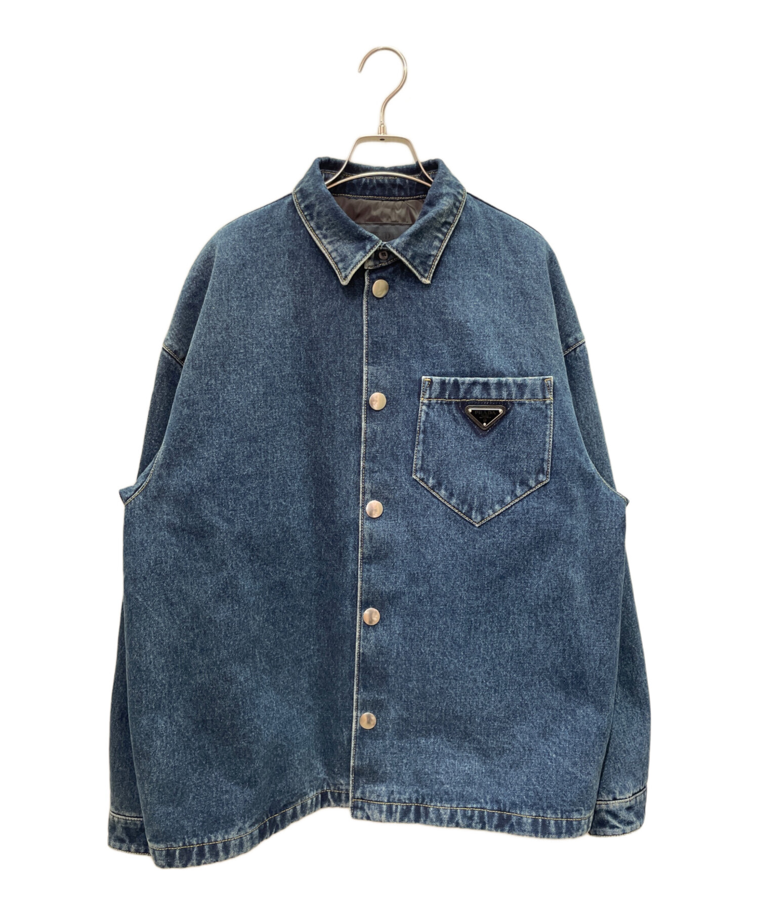 中古・古着通販】PRADA (プラダ) Padded Denim Shirt インディゴ 