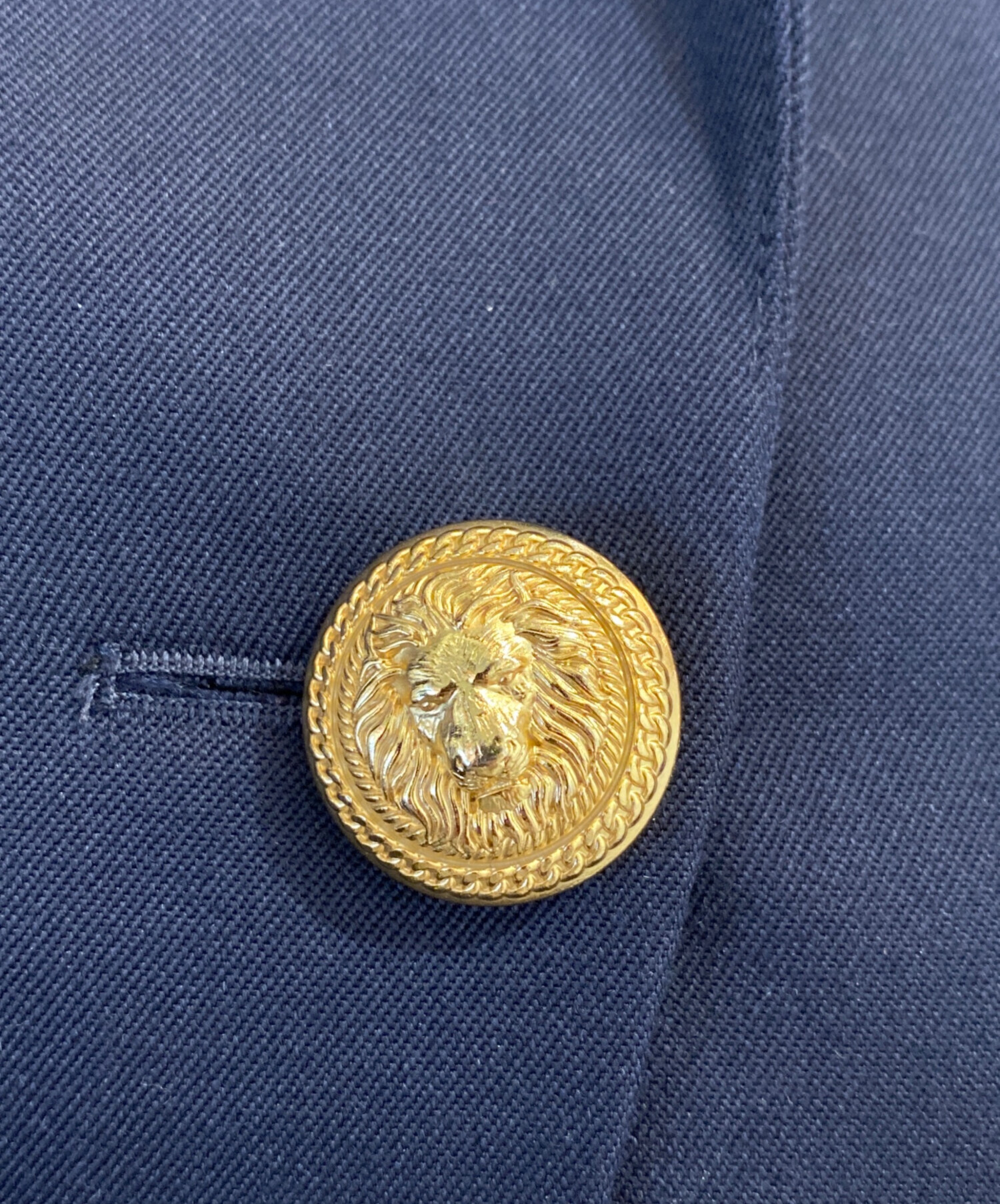 中古・古着通販】BALMAIN (バルマン) ネイビーシングルボタンブレザー