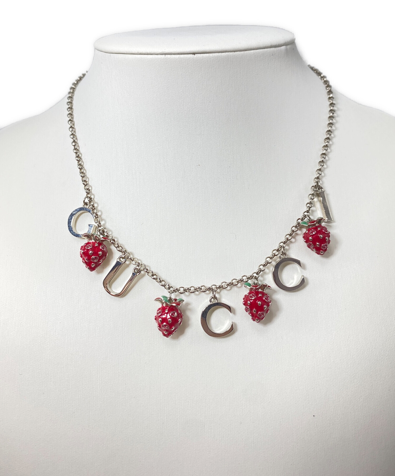 中古・古着通販】GUCCI (グッチ) ストロベリーモチーフネックレス 