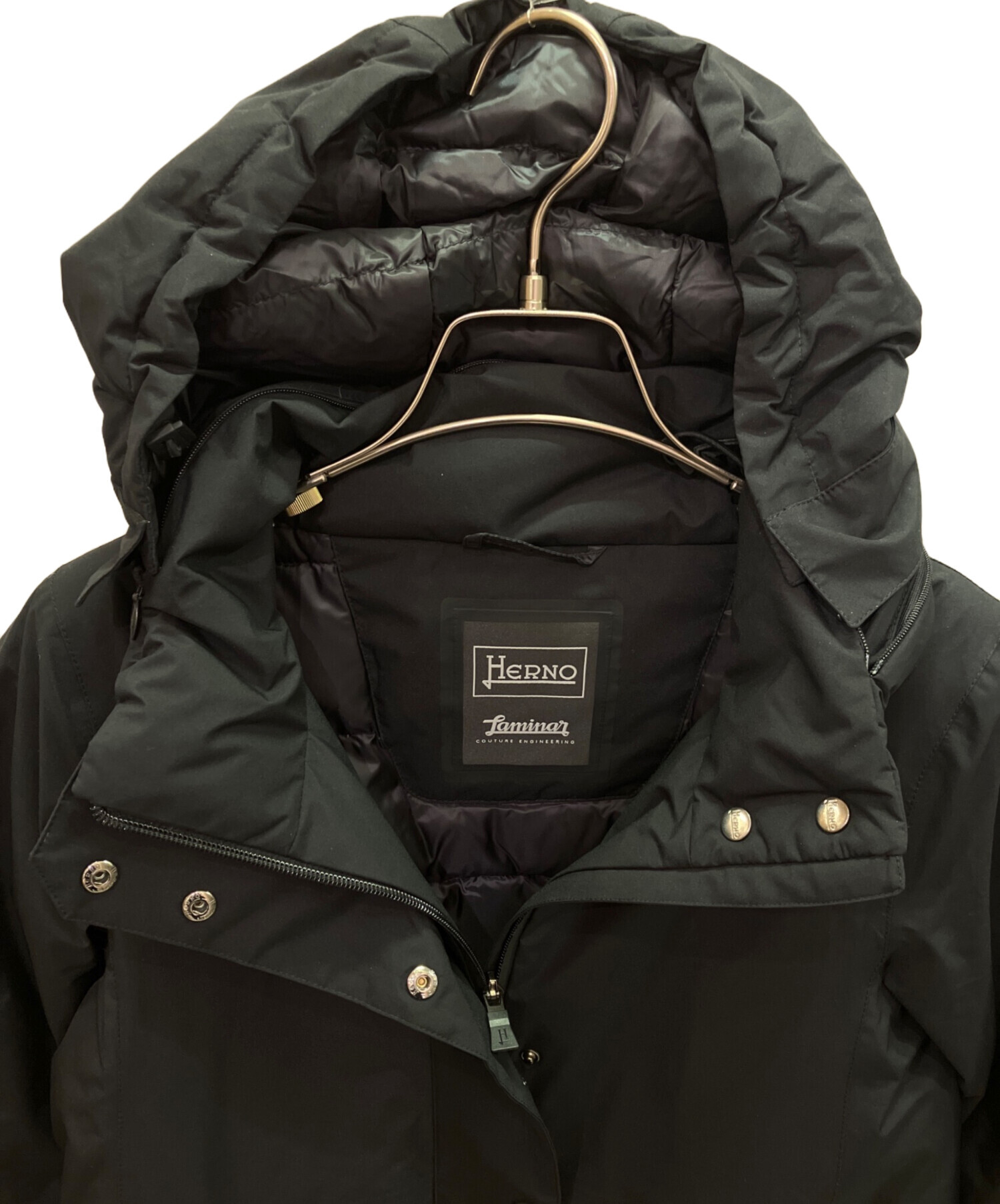 中古・古着通販】HERNO (ヘルノ) GORE-TEX フーデットダウン ブラック 