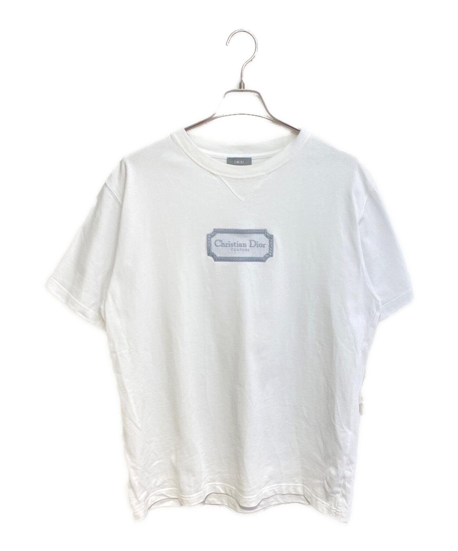 中古・古着通販】Dior (ディオール) ロゴ刺繍半袖Tシャツ ホワイト 