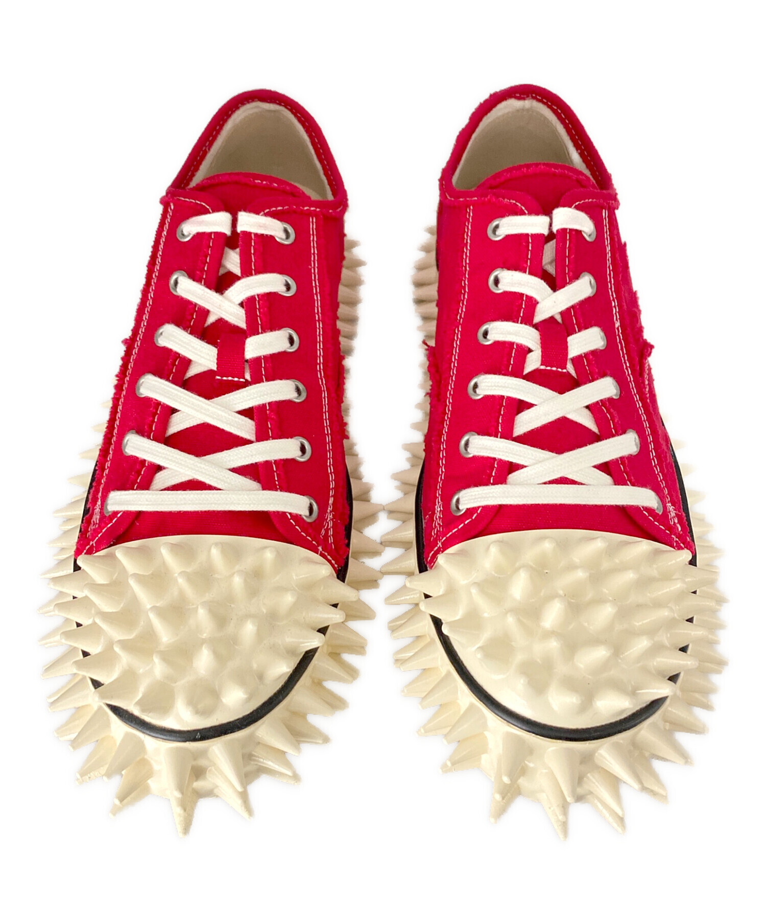 中古・古着通販】doublet (ダブレット) SPIKY CANVAS SNEAKER レッド 