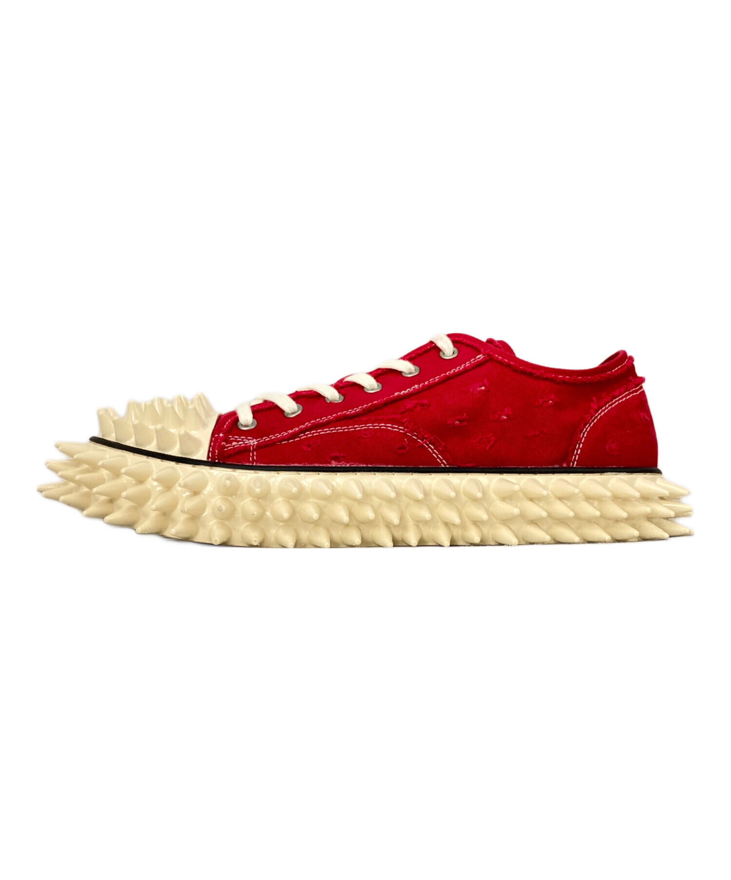 中古・古着通販】doublet (ダブレット) SPIKY CANVAS SNEAKER レッド 