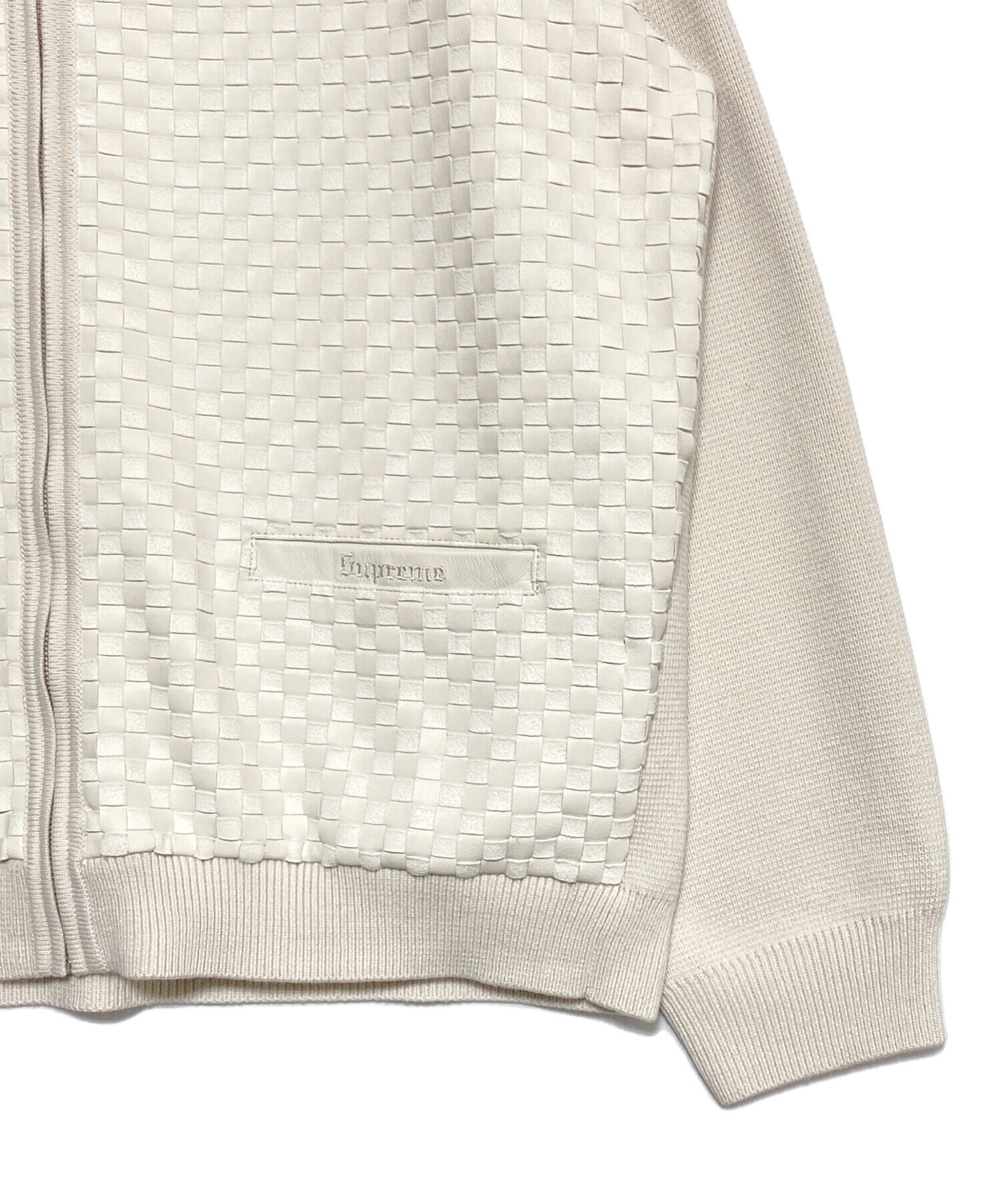 中古・古着通販】SUPREME (シュプリーム) Woven Leather Zip Up