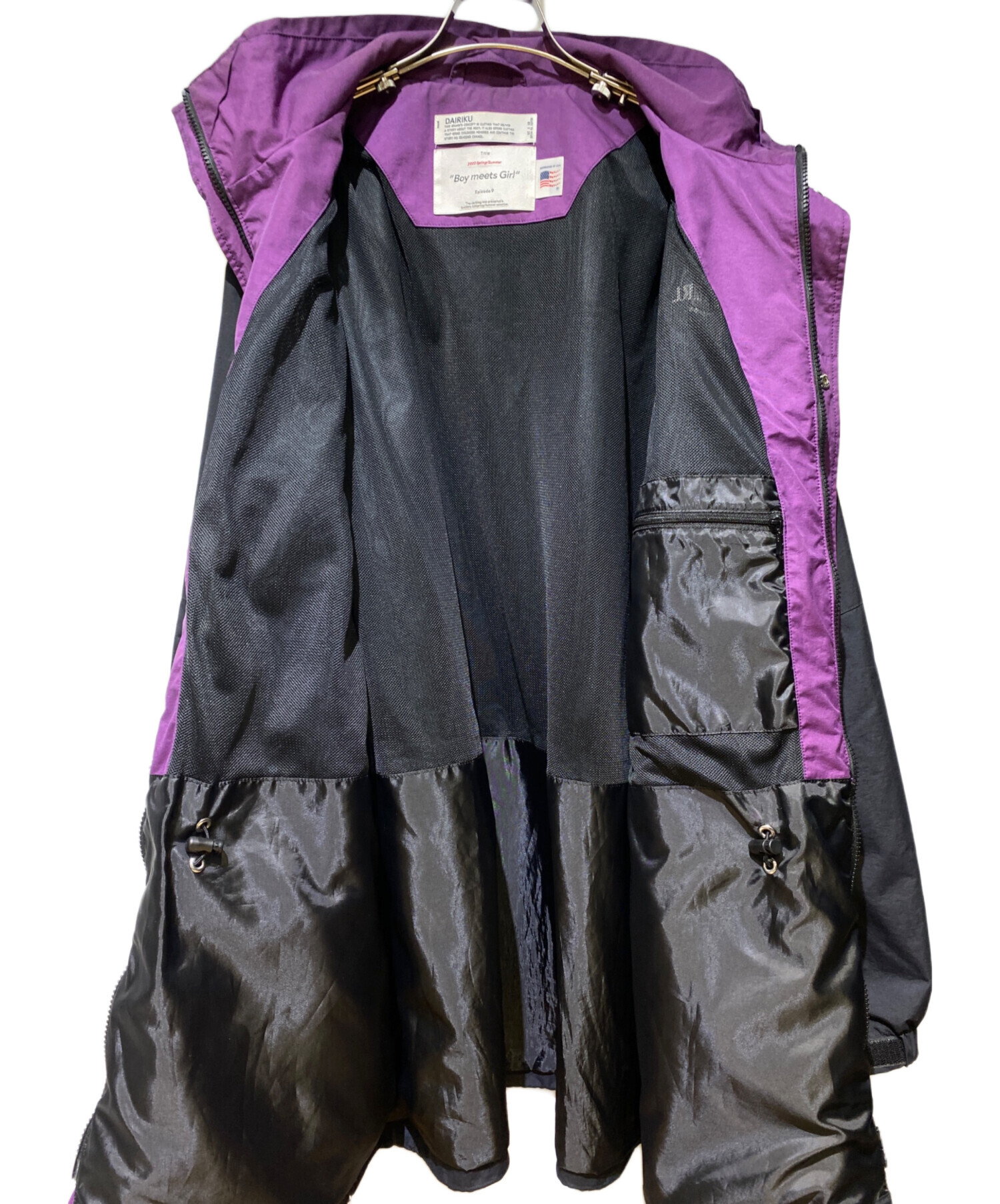 DAIRIKU ダイリク BOY MEETS GIRL マウンテンコート 中古・古着通販】DAIRIKU (ダイリク) 22SS boy meets girl ナイロン