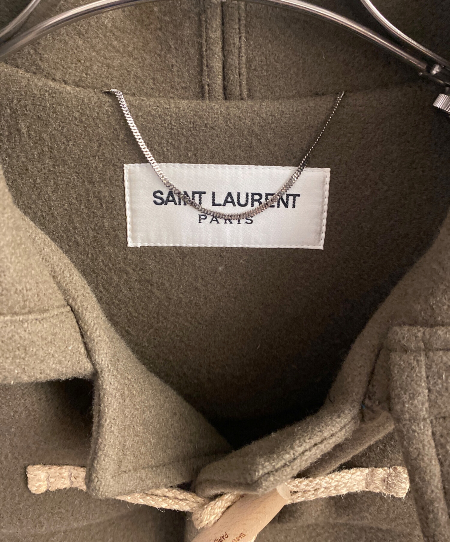 SAINT LAURENT カモフラージュ ボア ダッフルコート 21AW SAINT