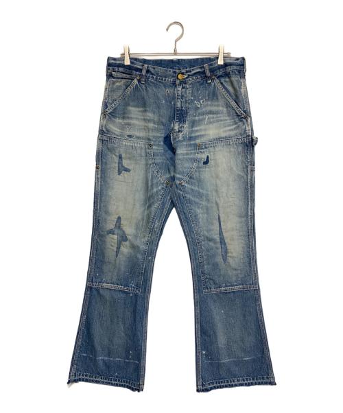SAINT MICHAEL ヴィンテージ加工 ダブルニー オーバーオール　デニム 中古・古着通販】SAINT MICHAEL (セントマイケル) DENIM DOUBLE KNEE