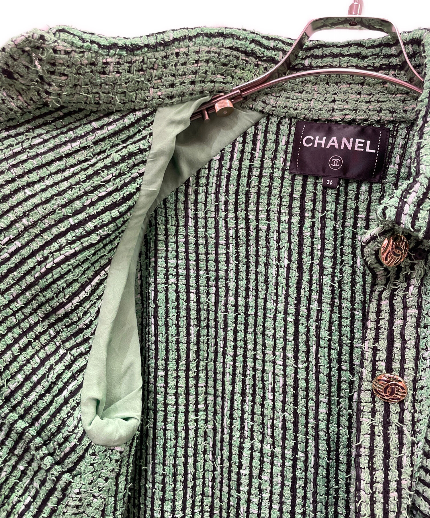 中古・古着通販】CHANEL (シャネル) P70 ココマークボタン ツイード