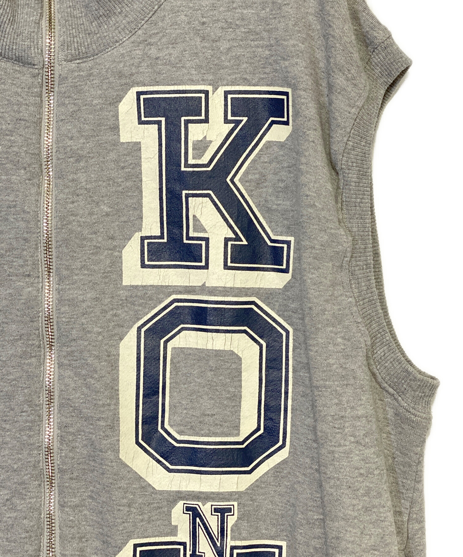 中古・古着通販】KAPITAL (キャピタル) 裏毛ハーフZIPベスト グレー