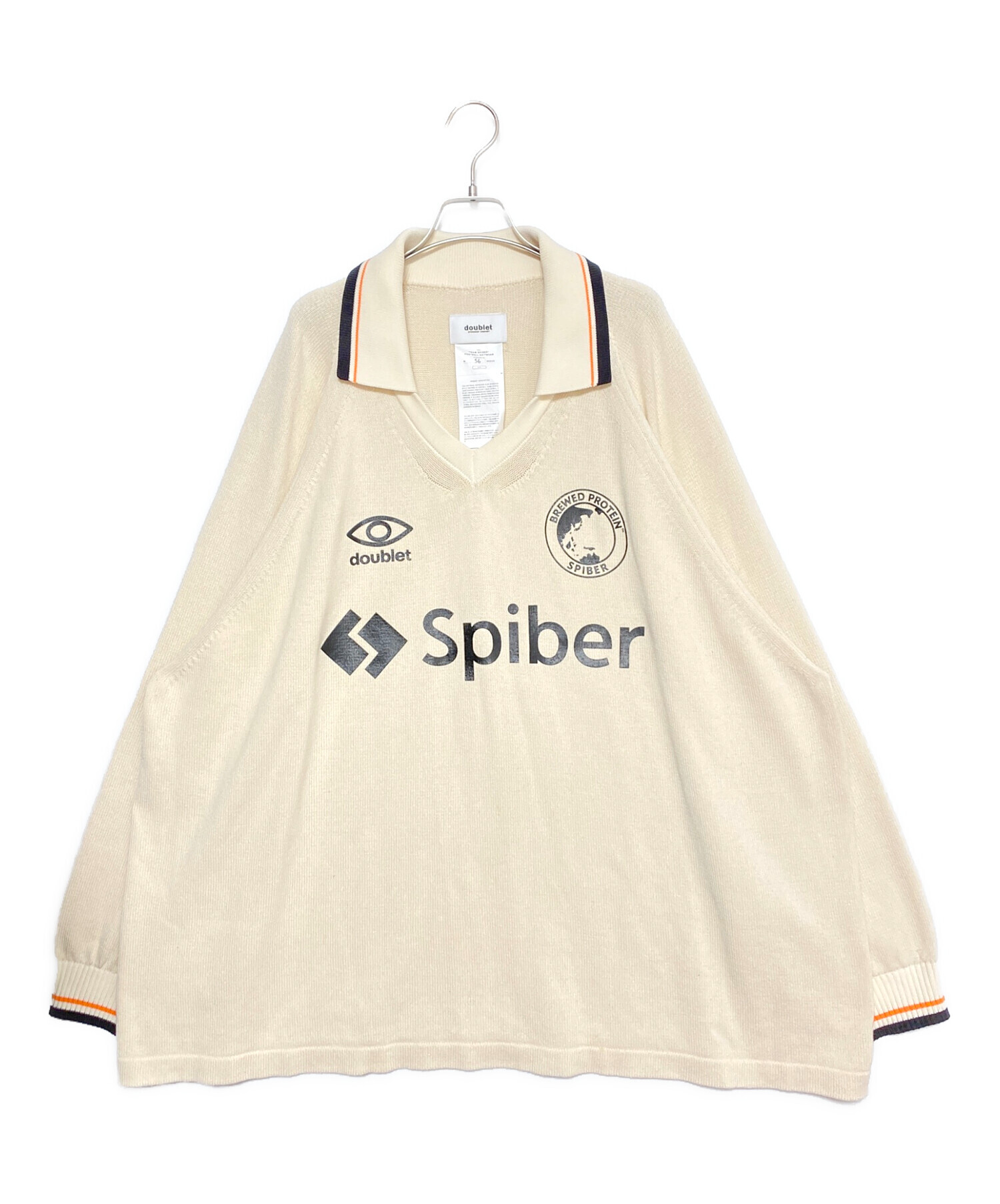 doublet × Spiber ニットポロシャツ 中古・古着通販】doublet (ダブレット) TEAM SPIBER” FOOTBALL