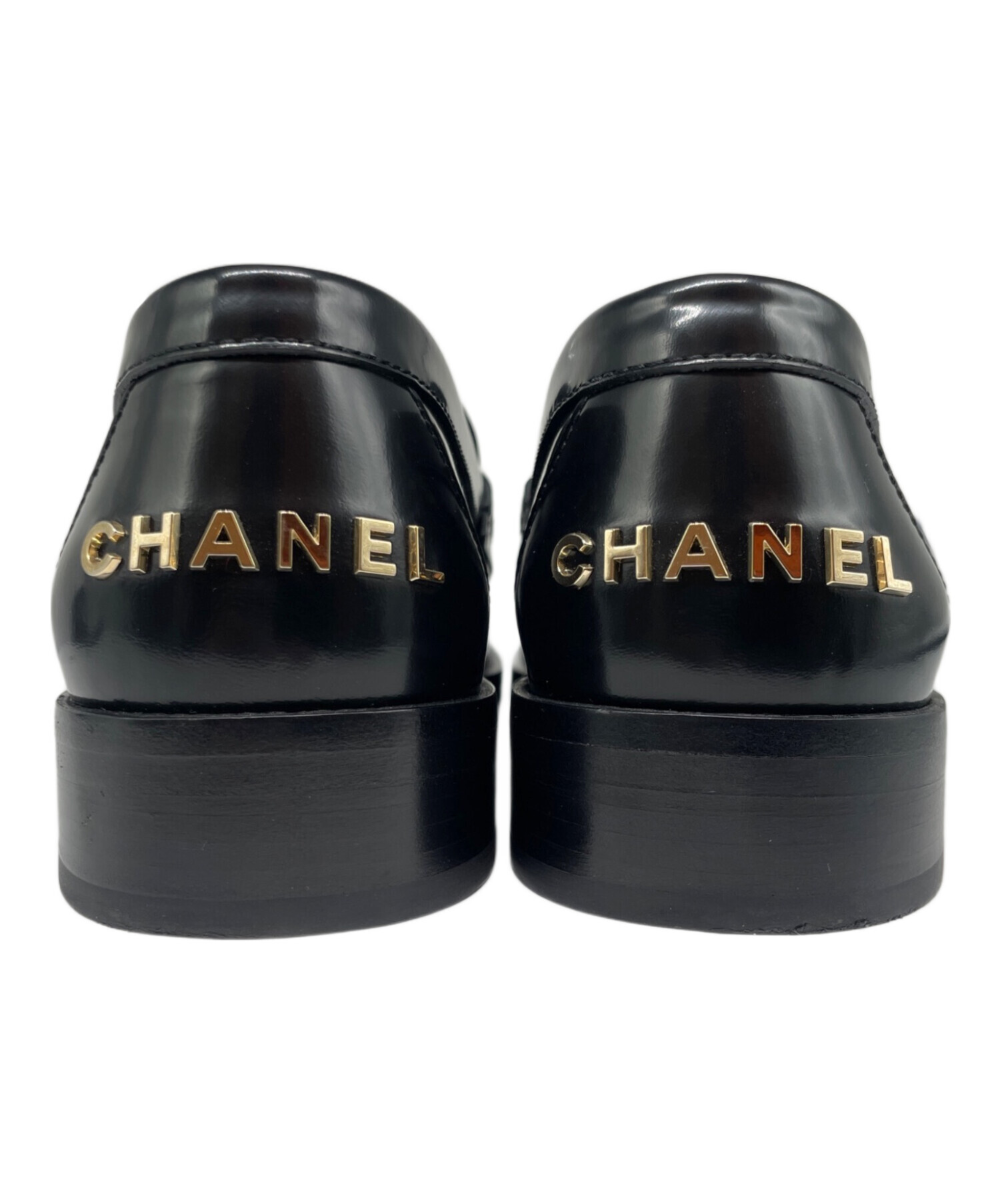 中古・古着通販】CHANEL (シャネル) CHANELロゴ レザーローファー