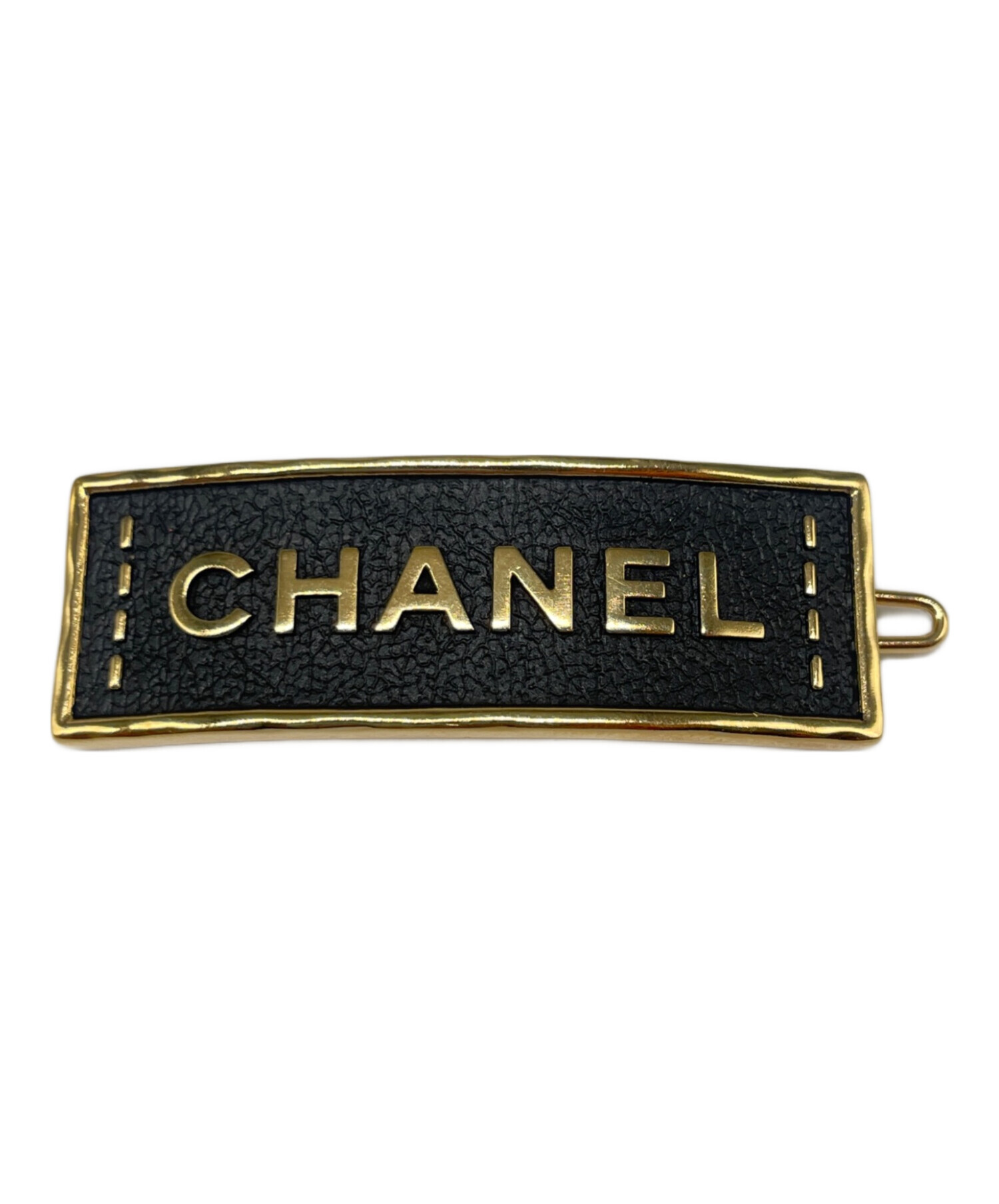 シャネル❤ロゴ❤バレッタ 中古・古着通販】CHANEL (シャネル) CHANELロゴ バレッタ ゴールド