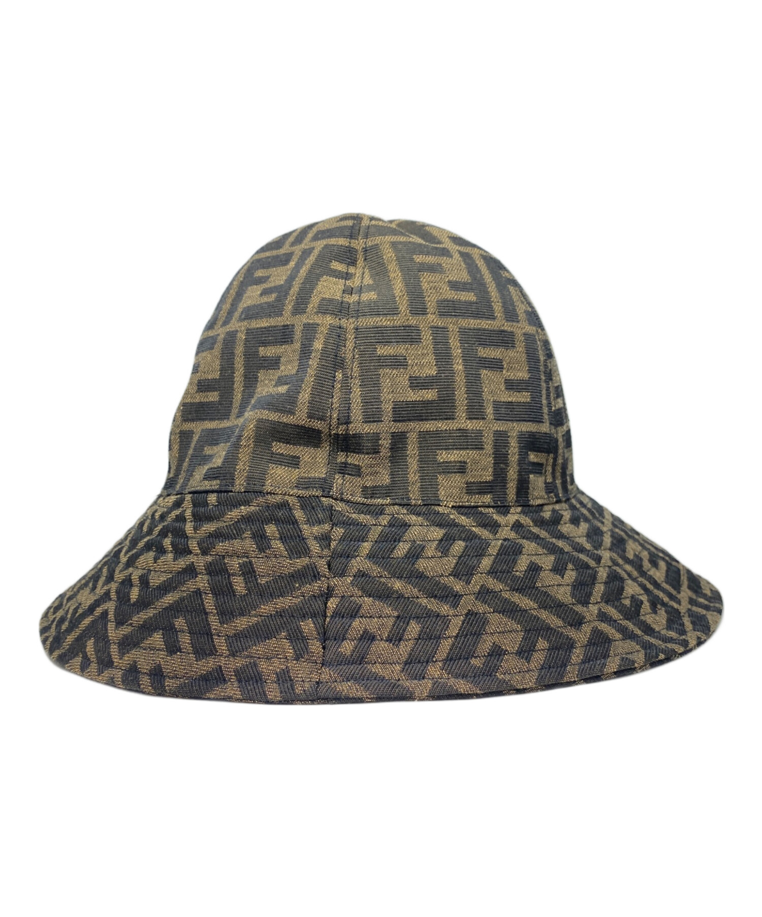 フェンディ ズッカ バケットハット帽子　サイズS 中古・古着通販】FENDI (フェンディ) ズッカ柄バケットハット ブラウン