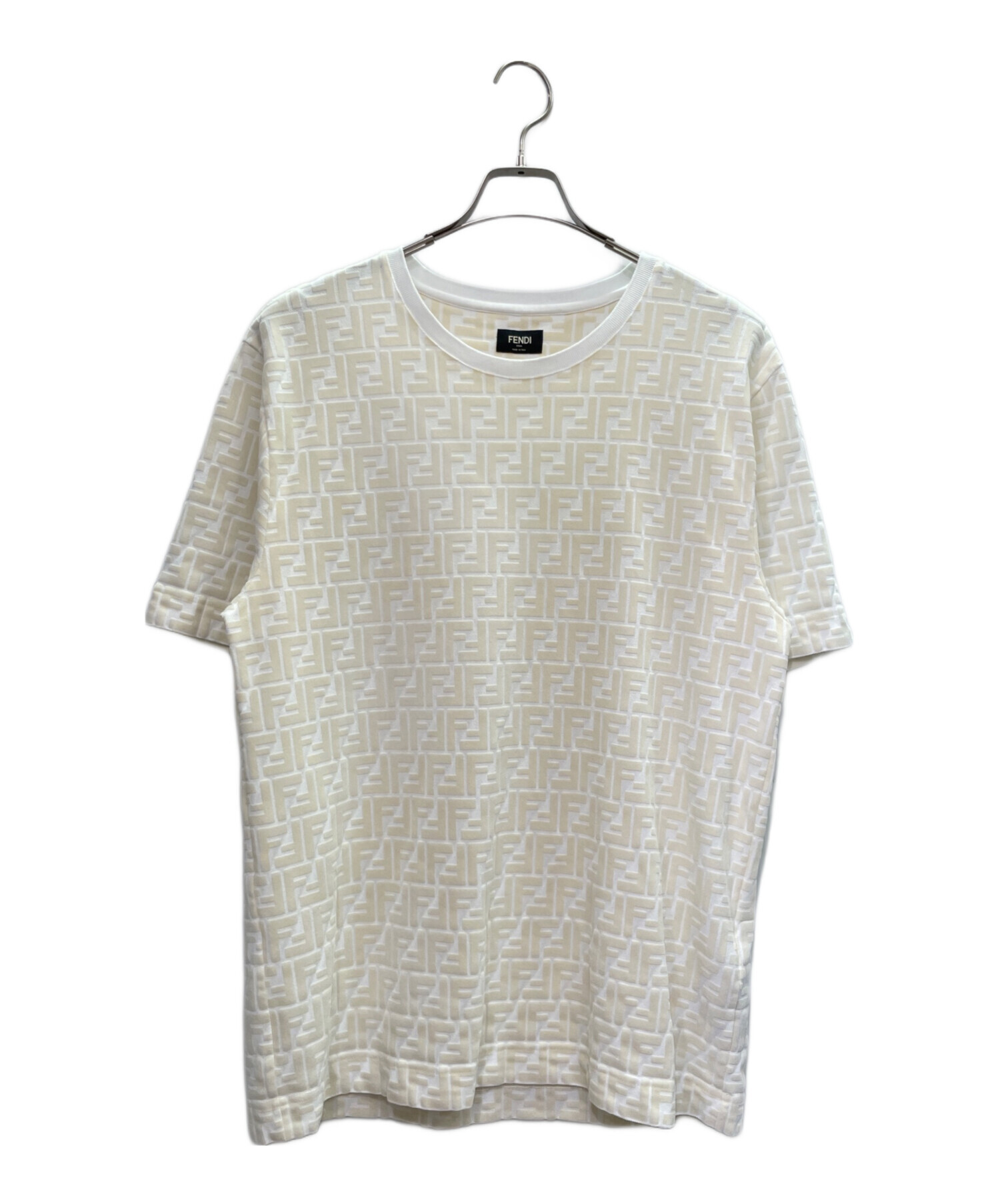 中古・古着通販】FENDI (フェンディ) ホワイトピケ Tシャツ ホワイト 
