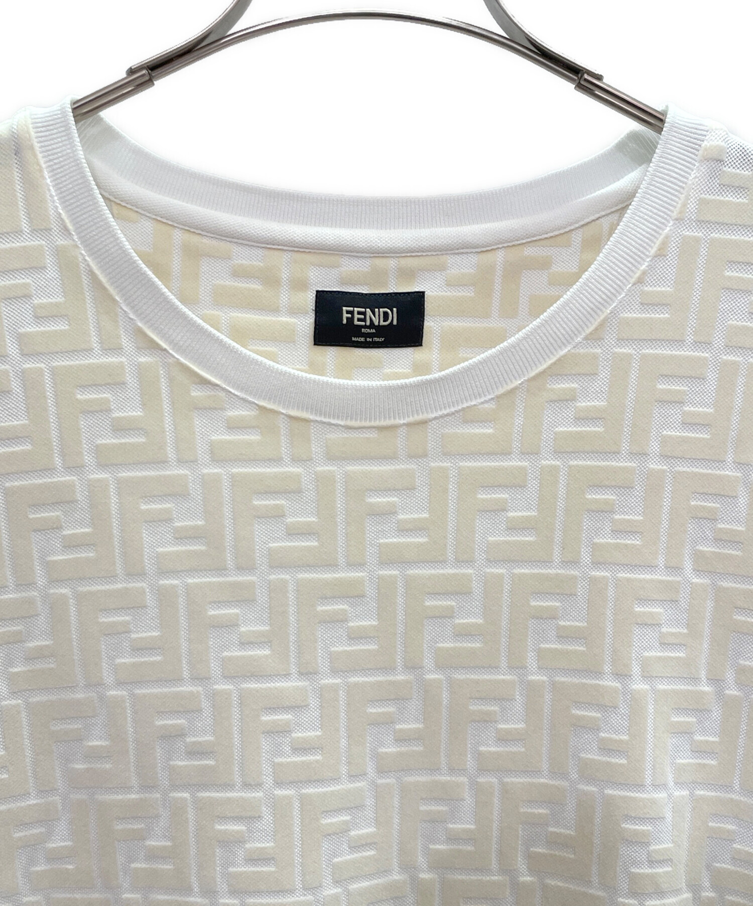中古・古着通販】FENDI (フェンディ) ホワイトピケ Tシャツ