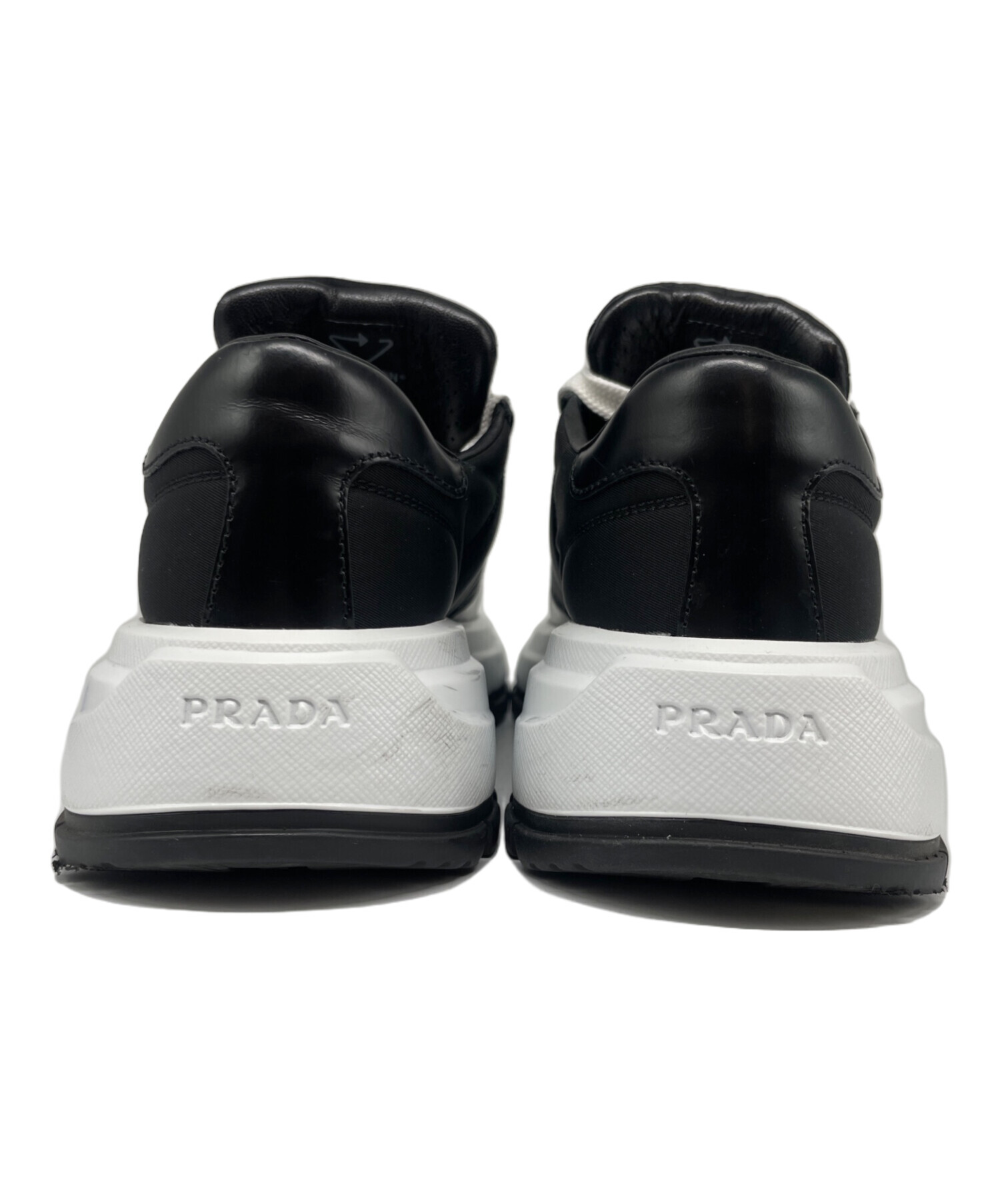 中古・古着通販】PRADA (プラダ) サイドプレートレザースニーカー