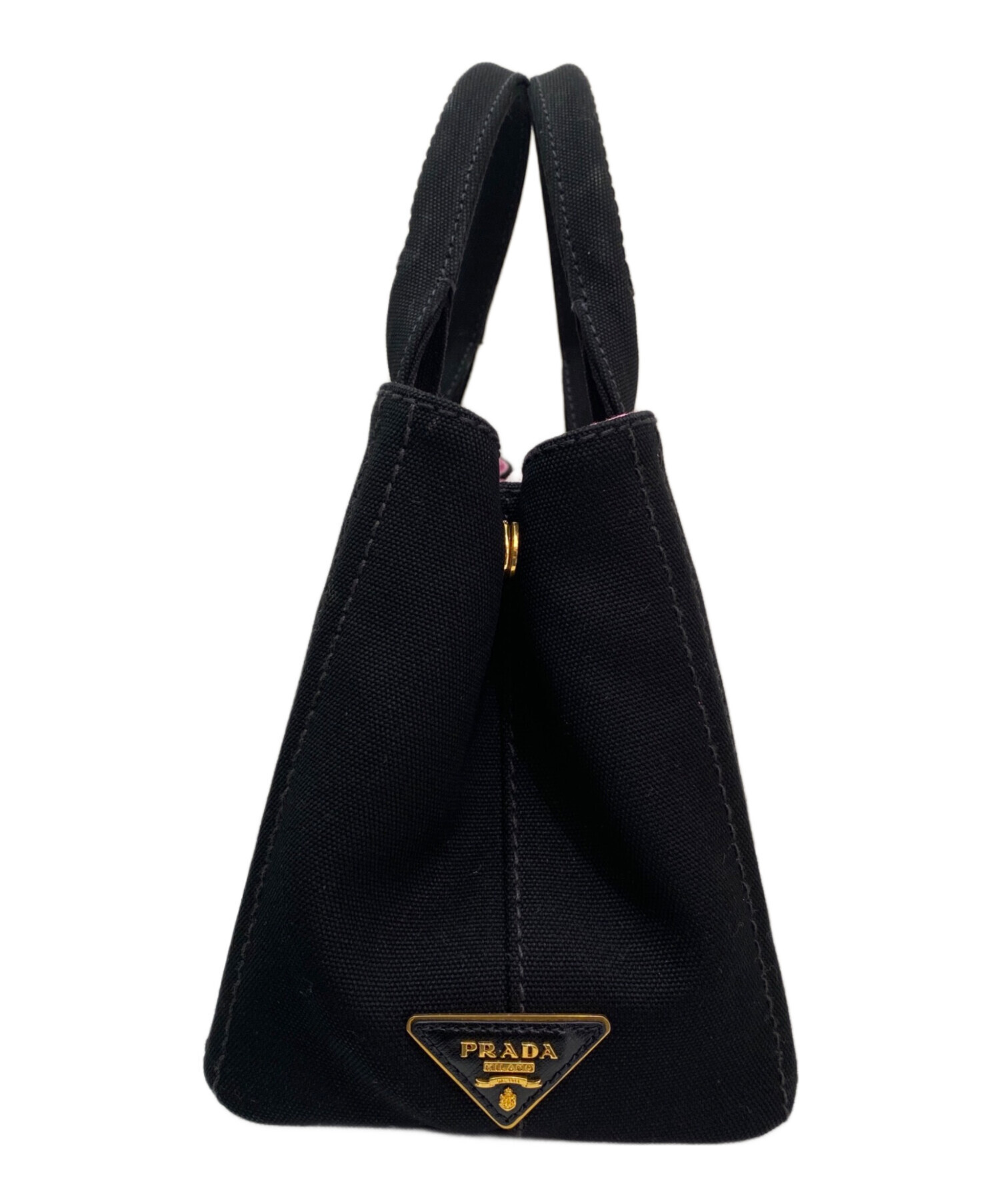 中古・古着通販】PRADA (プラダ) カナパハンドバッグ ブラック 