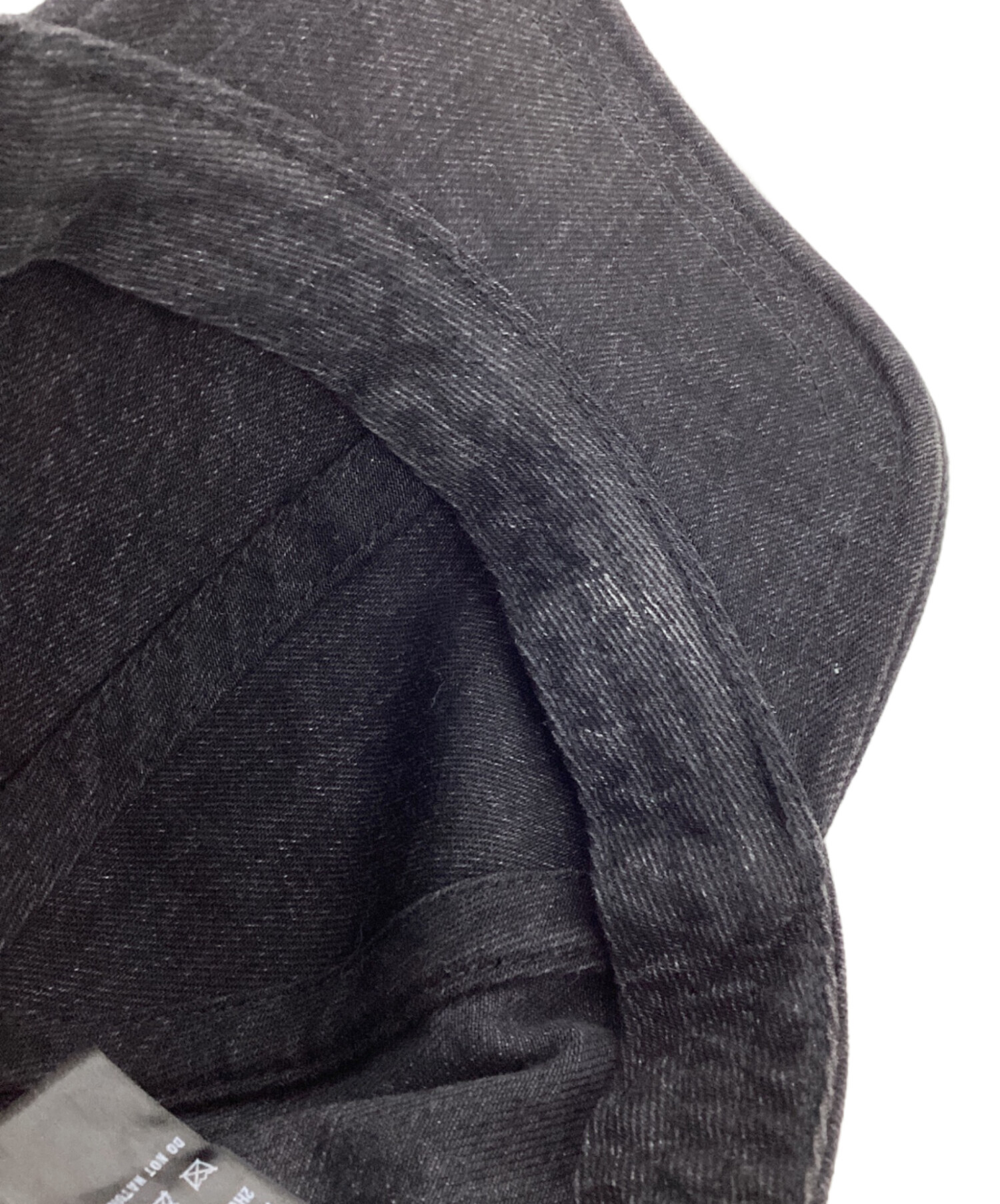 中古・古着通販】PRADA (プラダ) ロゴデニムキャップ ブラック