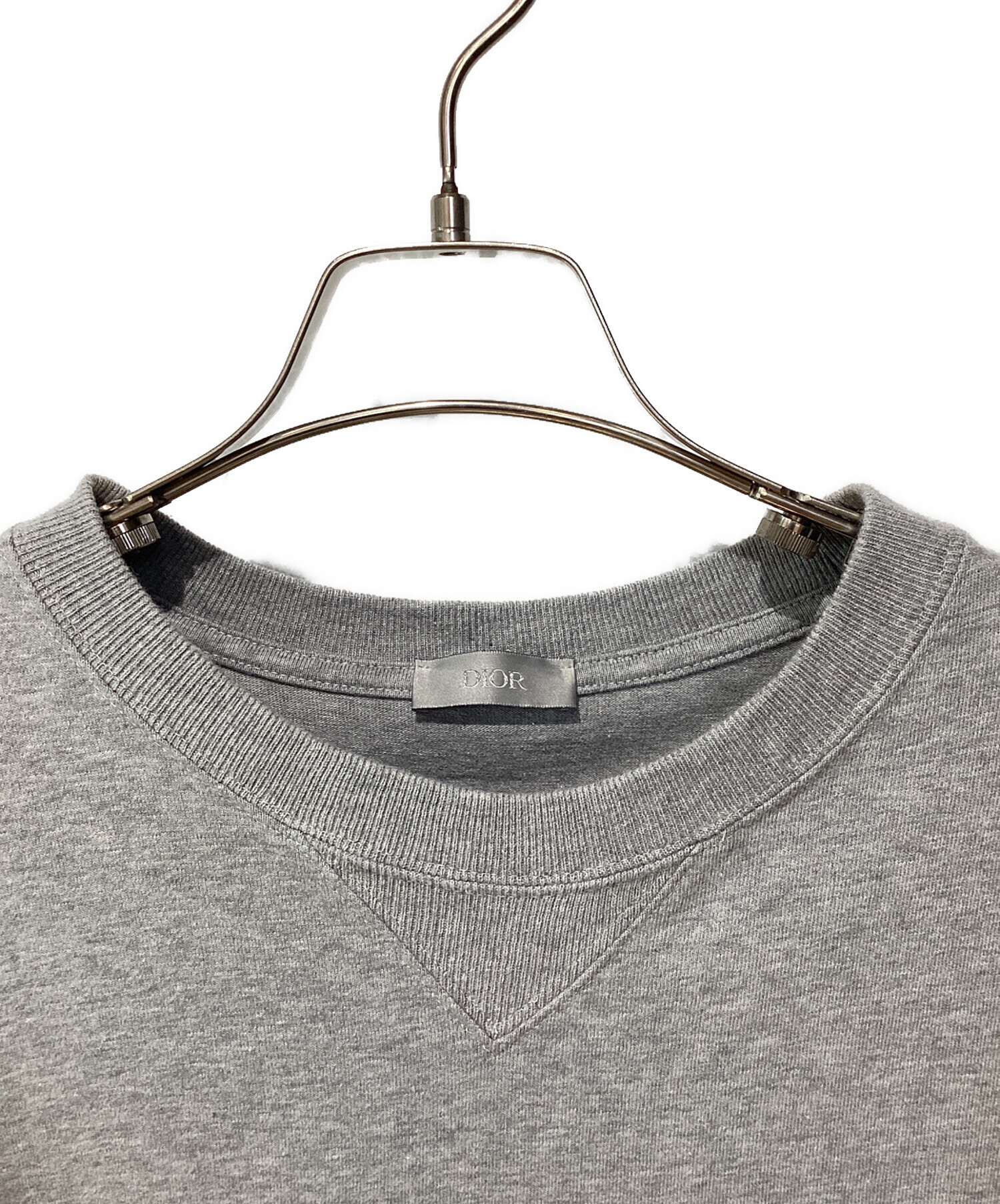 Christian Dior ロゴ刺繍 Tシャツ グレー