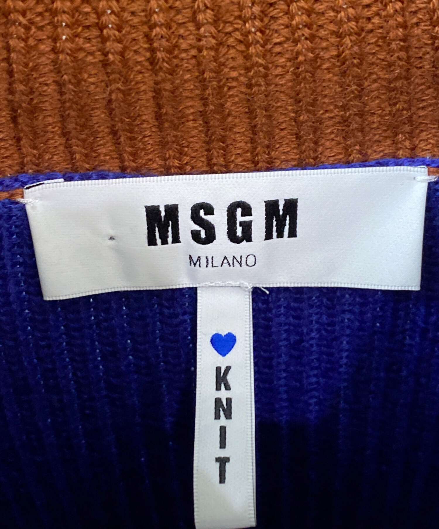 エムエスジーエム 2341MDM143Y マルチカラーショート丈ニット レディース XS 中古・古着通販】MSGM (エムエスジーエム) マルチカラーショート丈
