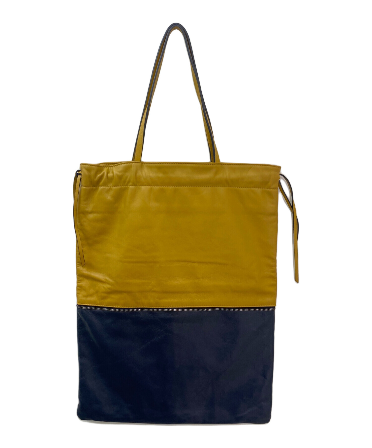 中古・古着通販】MARNI (マルニ) Leather zip tote bag ベージュ 