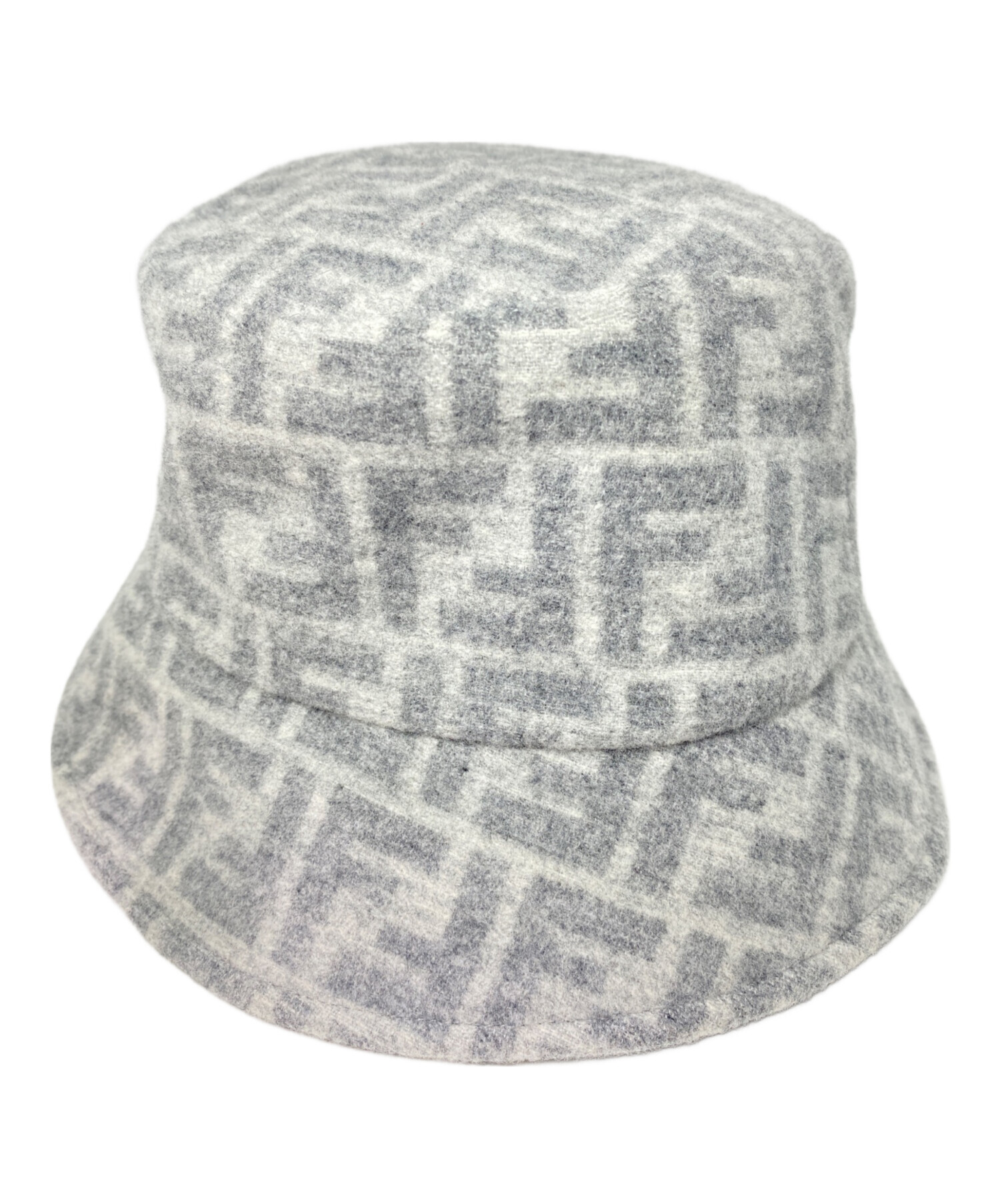 ✨美品✨Fendi FFロゴ バケットハット グレー系 中古・古着通販】FENDI (フェンディ) ズッカ柄バケットハット グレー