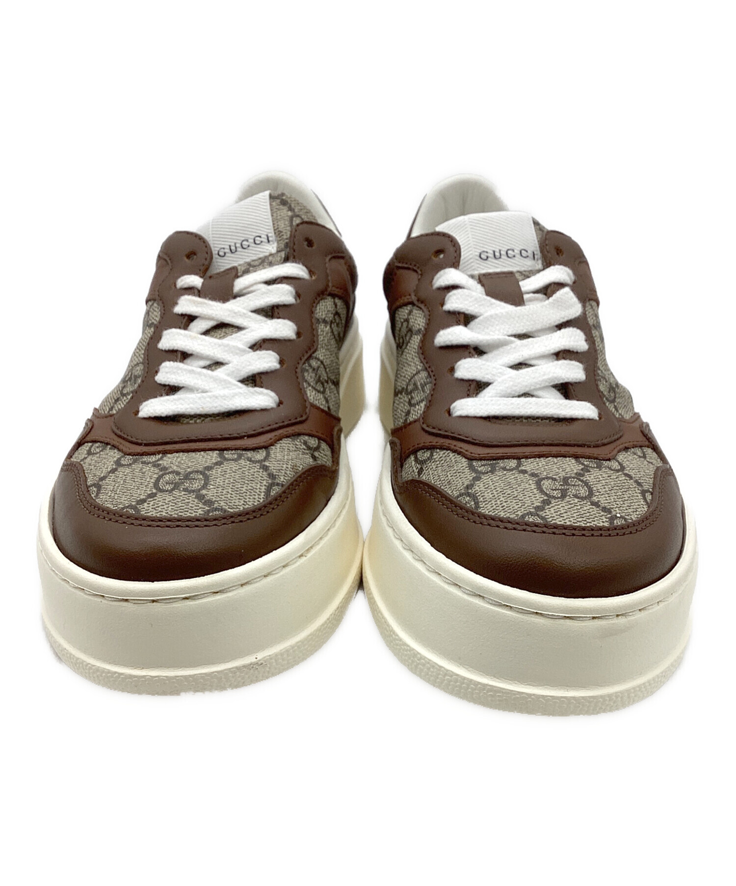 GUCCI グッチ GGキャンバス×レザー スニーカー 24.5センチ GUCCI