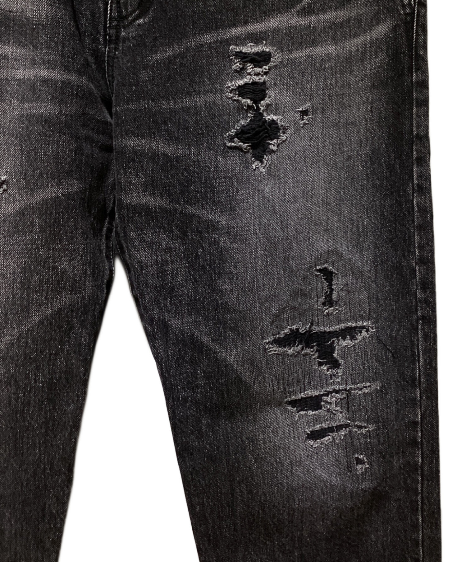 驚きの安さ saint laurent paris ブラックダメージジーンズ 【公式通販】