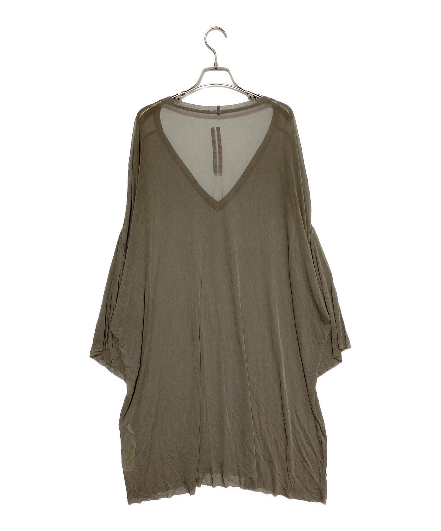 Rick Owens(リックオウエンス) 半袖カットソー サイズIT  42 レディース美品  RP01C5218-CC ライトグレー Rick Owens - Rick Owens リックオウエンス 2023年 カットソー Tシャツ