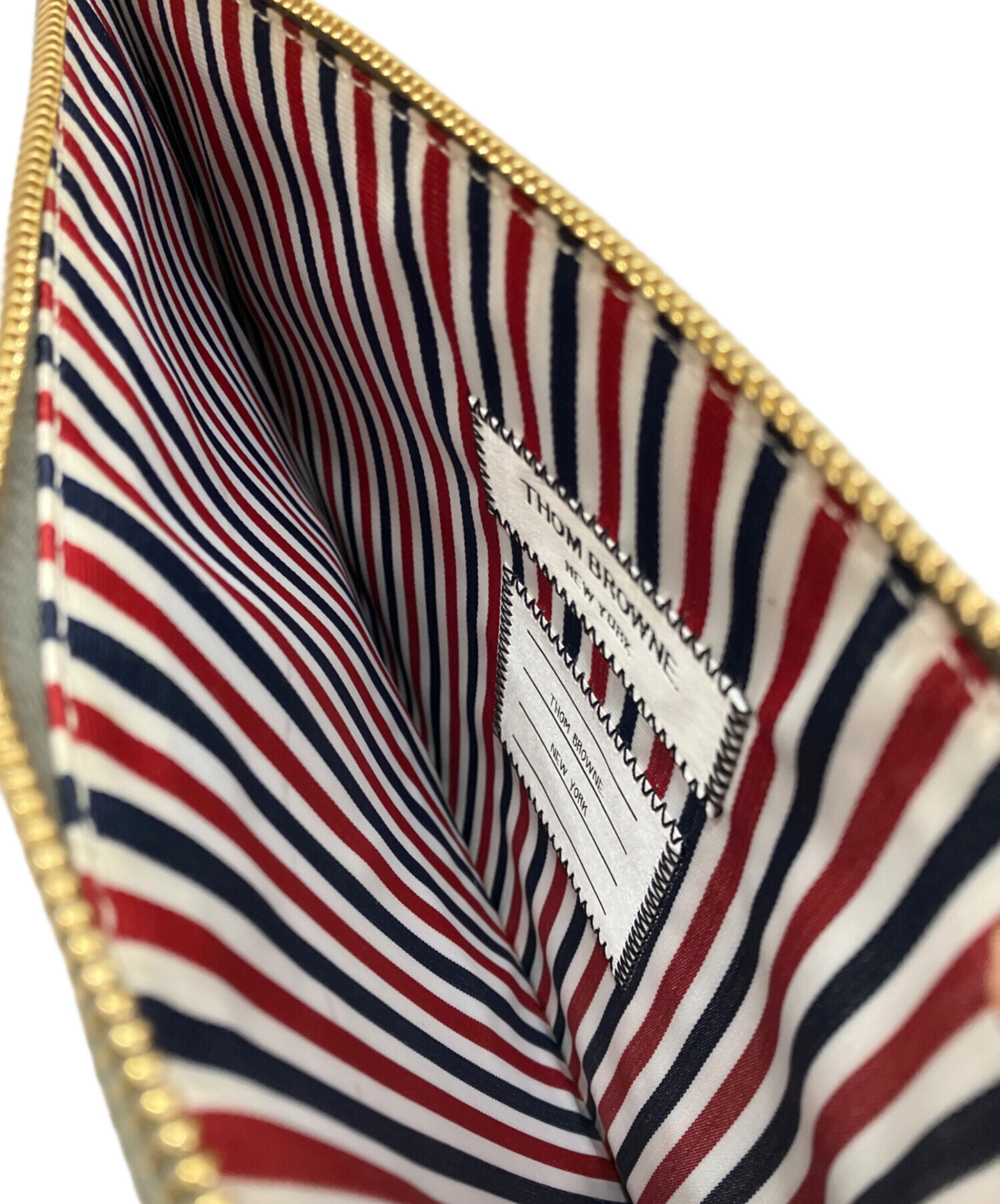 中古・古着通販】Thom Browne (トムブラウン) クラッチバッグ グレー