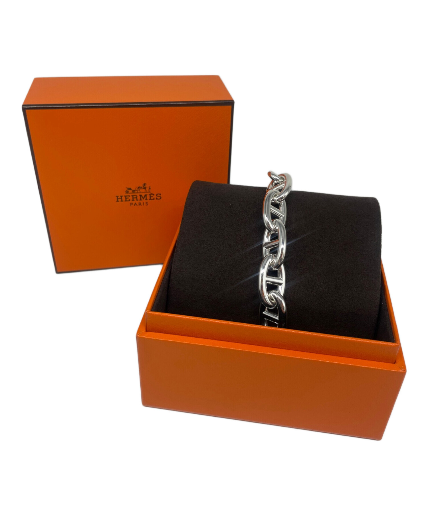 18年刻 旧箱 シェーヌダンクル TGM 12コマ SV925 エルメス 極美品 楽天