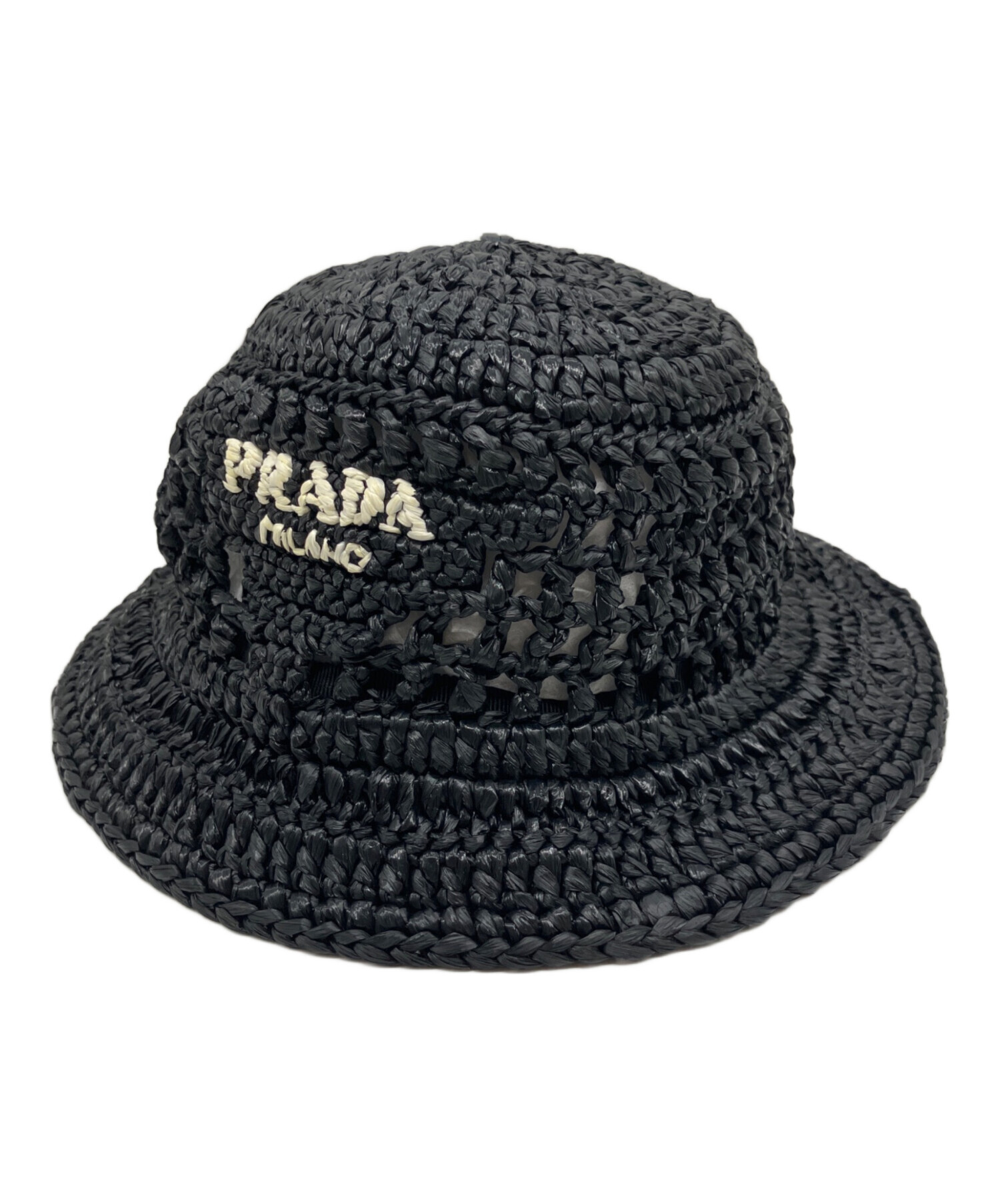中古・古着通販】PRADA (プラダ) ウーブンファブリック バケットハット