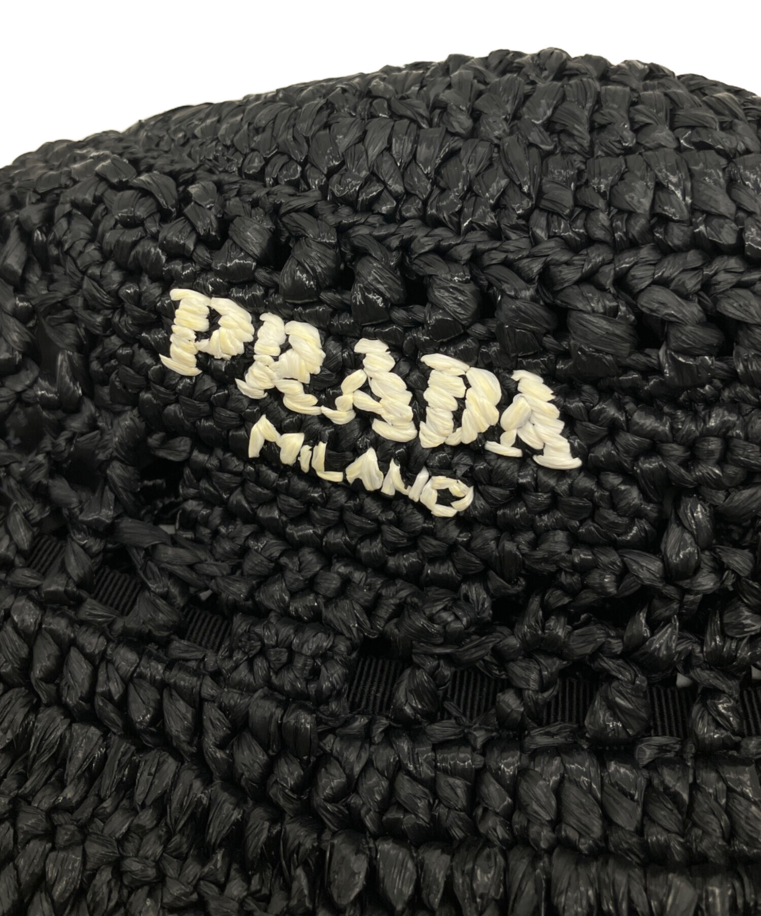 中古・古着通販】PRADA (プラダ) ウーブンファブリック バケットハット