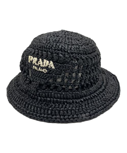 中古・古着通販】PRADA (プラダ) ウーブンファブリック バケットハット