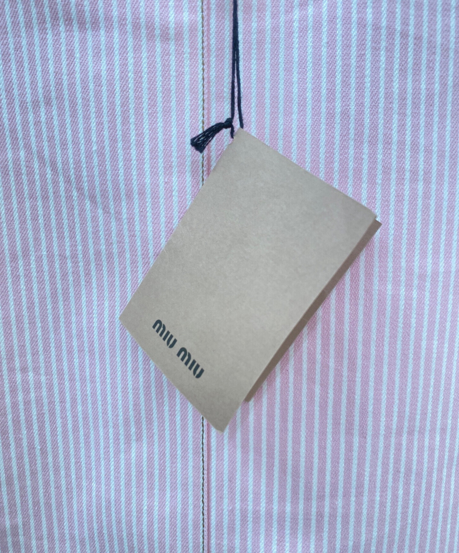 miu miu ミュウミュウ ストライプノースリーブワンピース