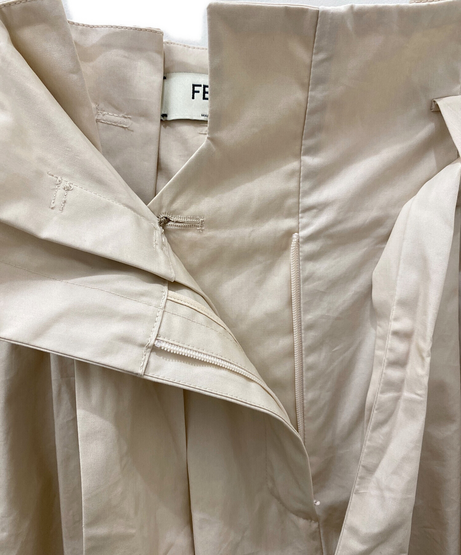 中古・古着通販】FENDI (フェンディ) ワイドフレアパンツ ベージュ 
