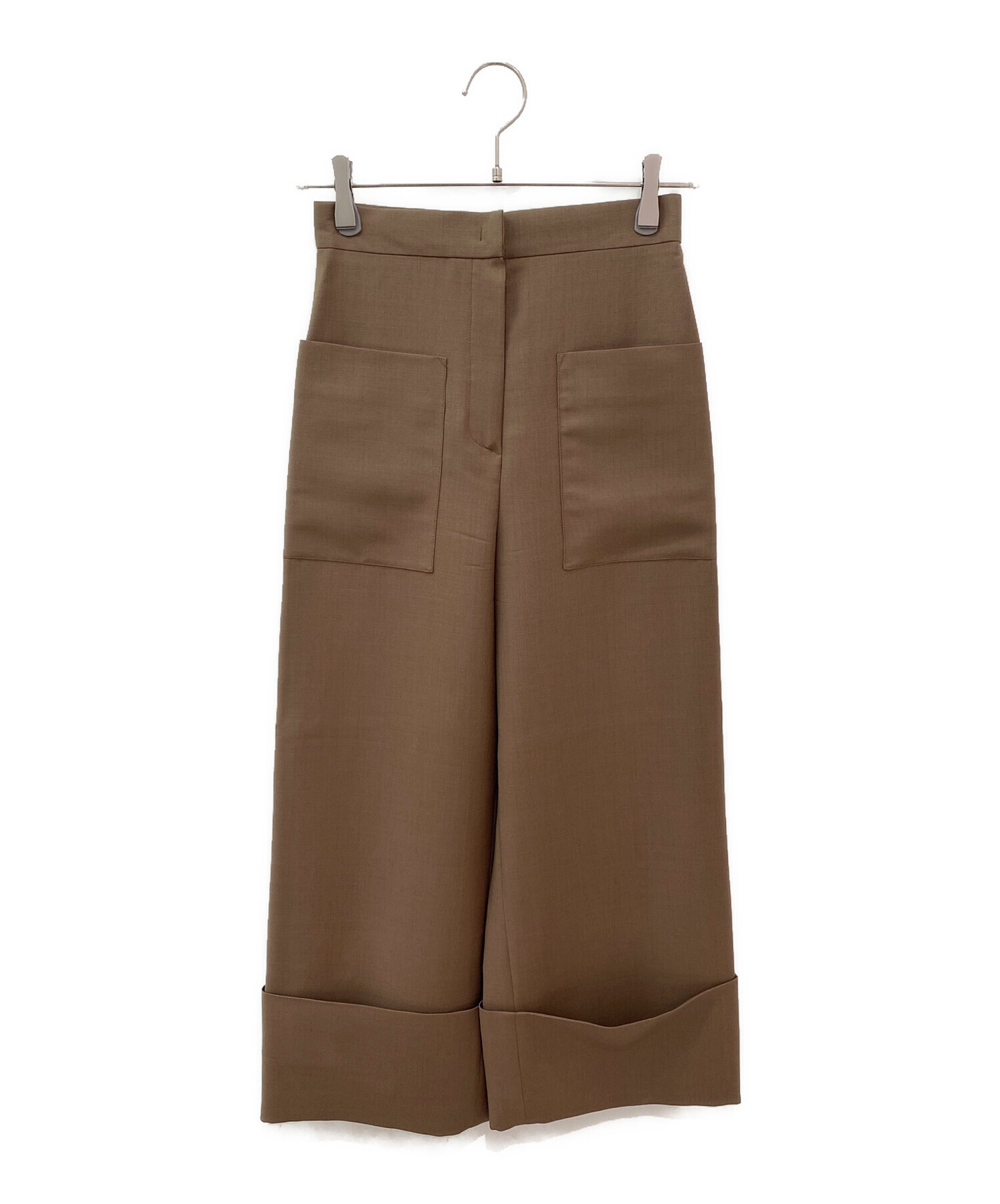 中古・古着通販】FENDI (フェンディ) モヘア混ワイドパンツ ブラウン  