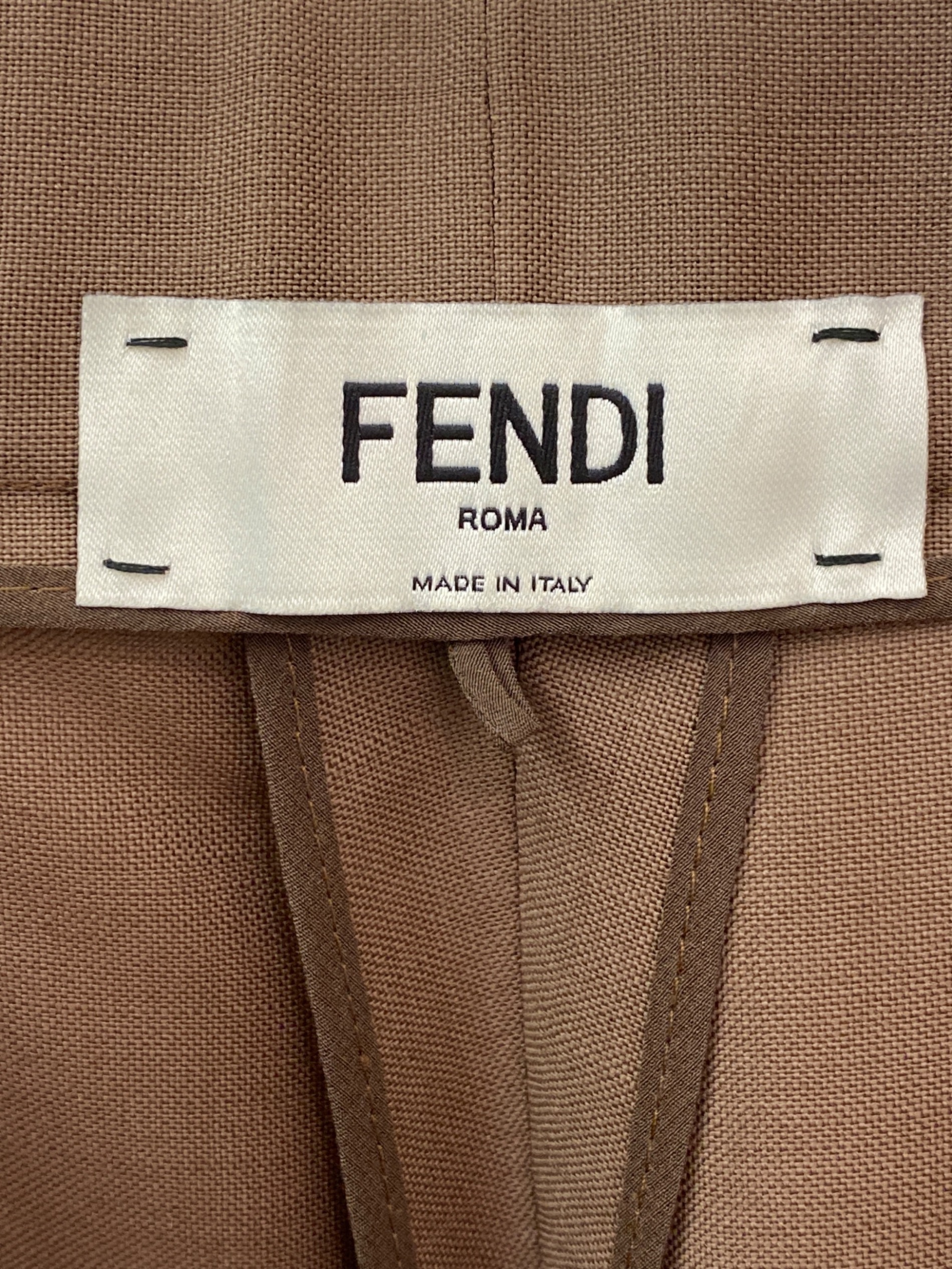 中古・古着通販】FENDI (フェンディ) モヘア混ワイドパンツ ブラウン  