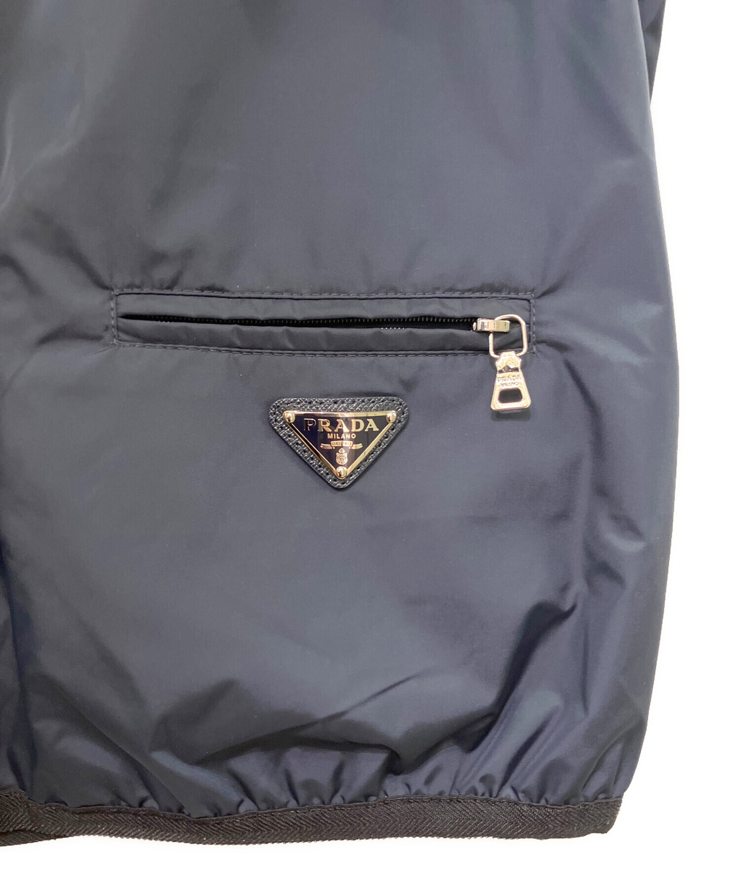 PRADA SPORT SGA84B ナイロンジャケット ネイビー PRADA SPORTS ナイロンテーラードジャケット メンズ SIZE 48 プラダ