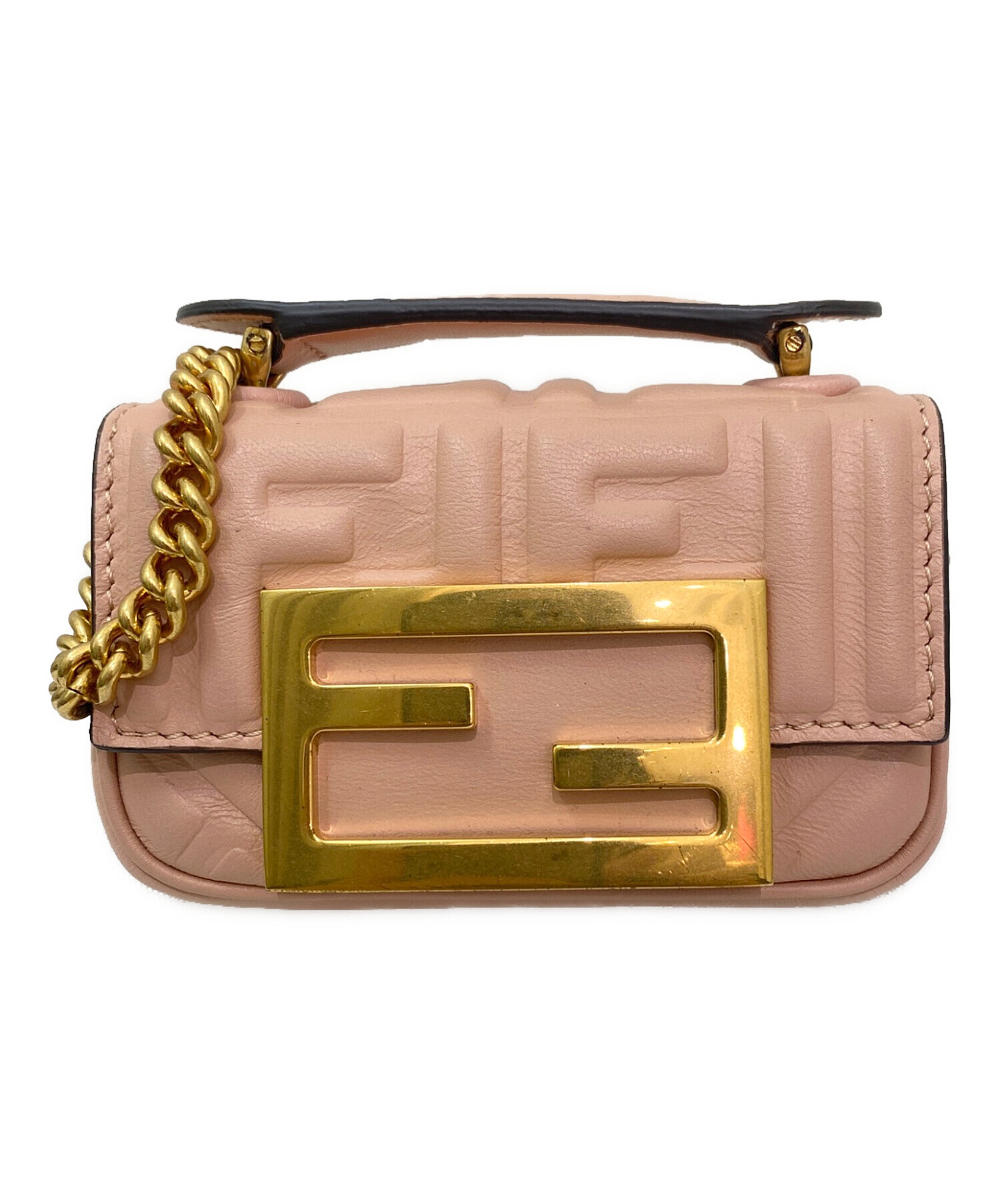 中古・古着通販】FENDI (フェンディ) ナノバケットチェーン ピンク