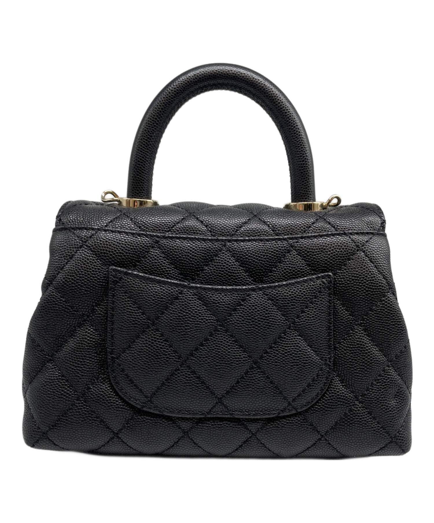 中古・古着通販】CHANEL (シャネル) ココハンドル 19 XXS ブラック