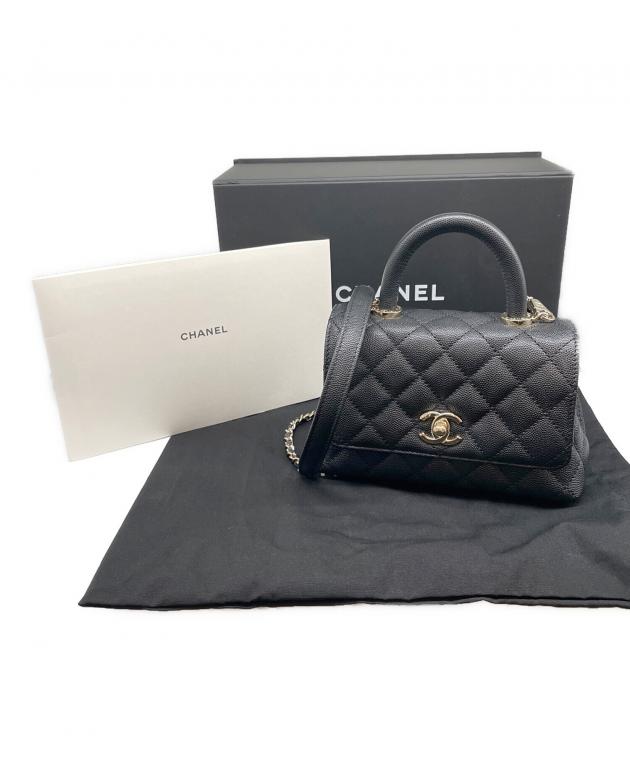 中古・古着通販】CHANEL (シャネル) ココハンドル 19 XXS ブラック