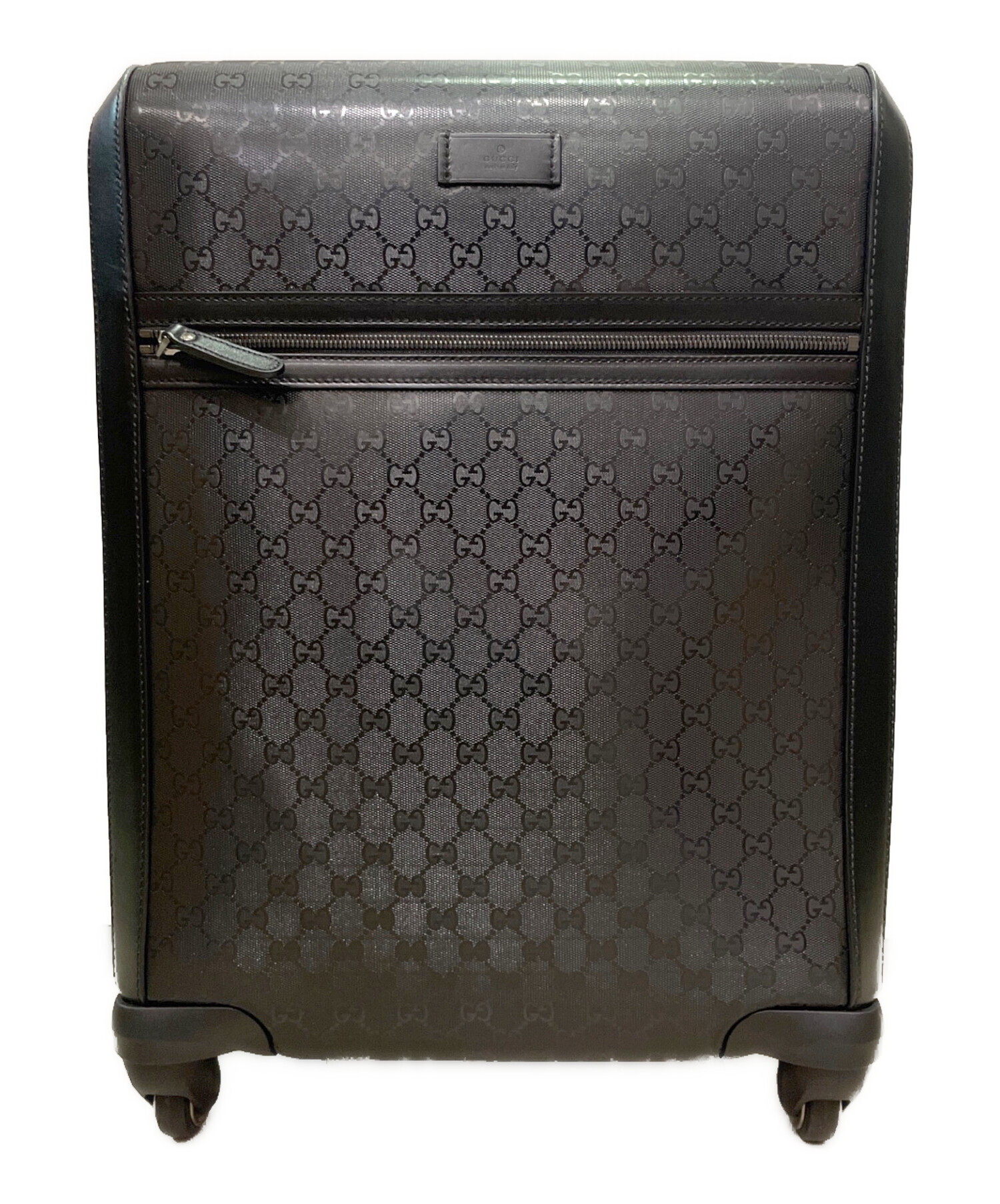 中古・古着通販】GUCCI (グッチ) GGインプリメ スーツケース ブラック