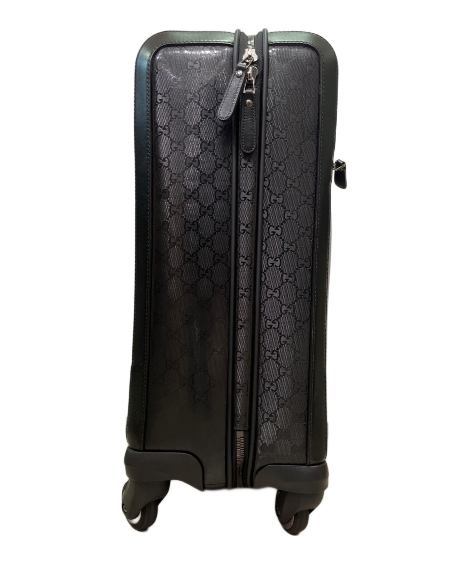 中古・古着通販】GUCCI (グッチ) GGインプリメ スーツケース ブラック
