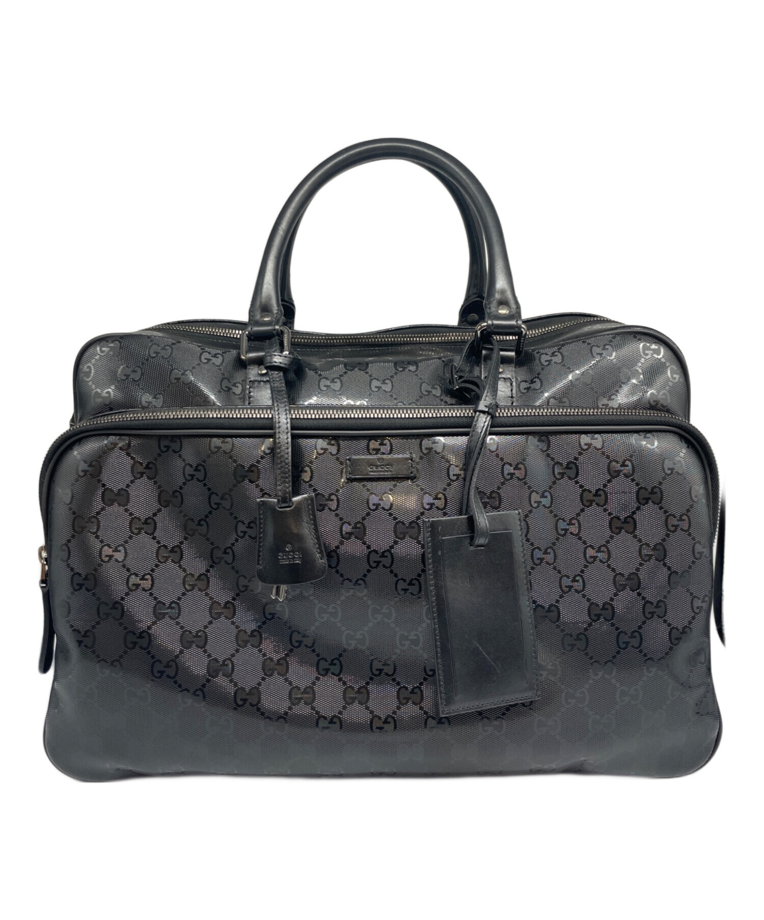 中古・古着通販】GUCCI (グッチ) GG インプリメ ハンドバッグ ブラック 
