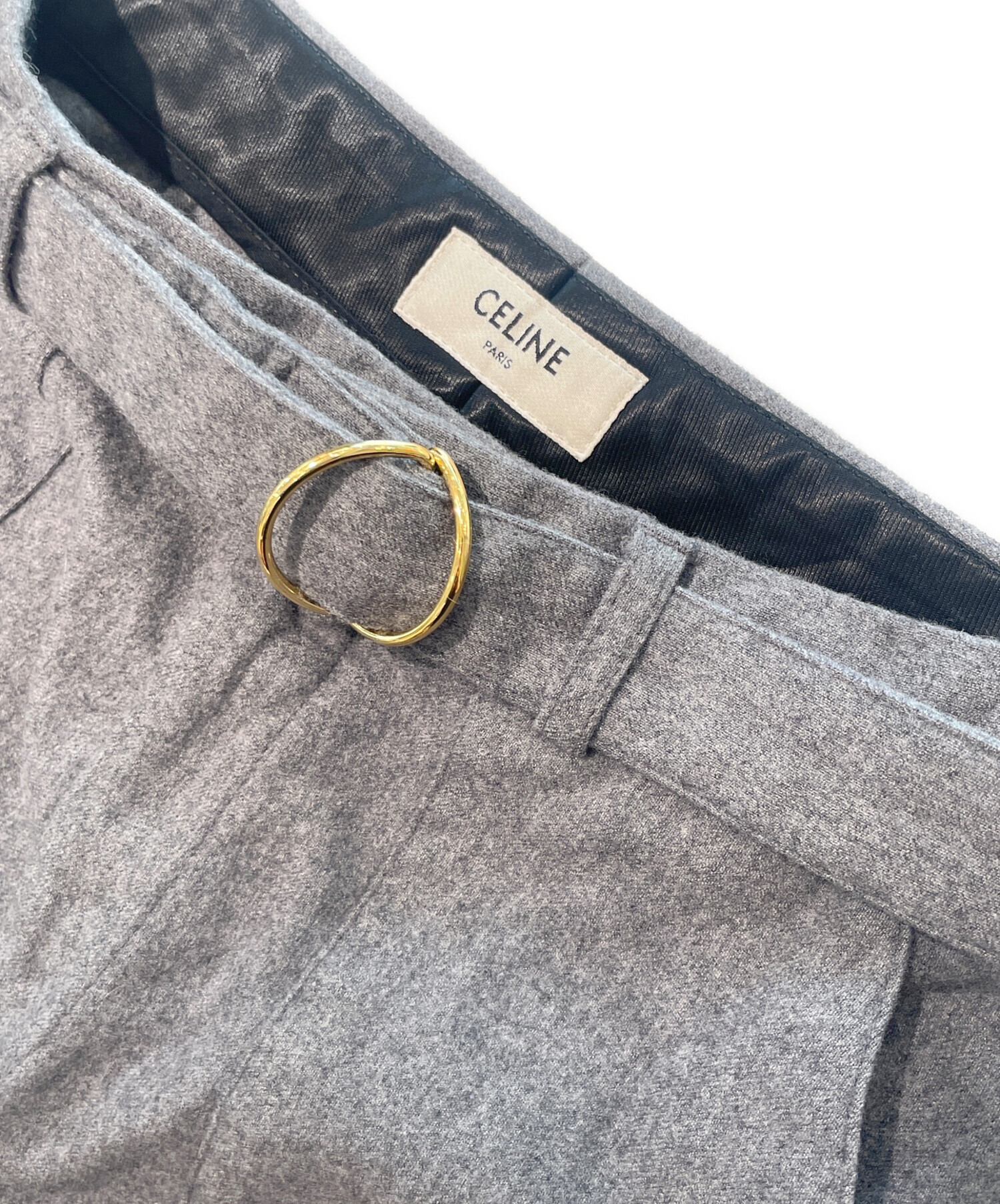 中古・古着通販】CELINE (セリーヌ) カシミヤ ワイドパンツ グレー