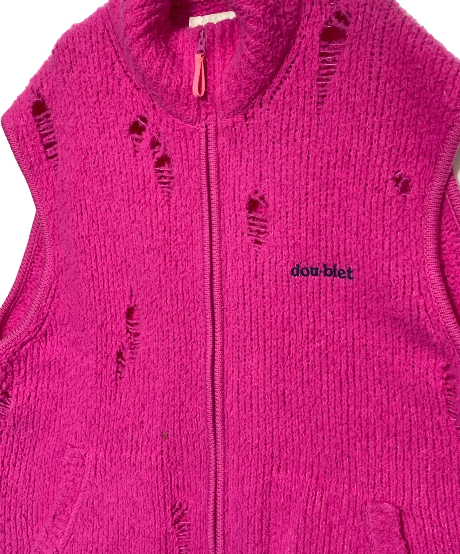 中古・古着通販】doublet (ダブレット) FLEECE KNIT VEST ショッキング 