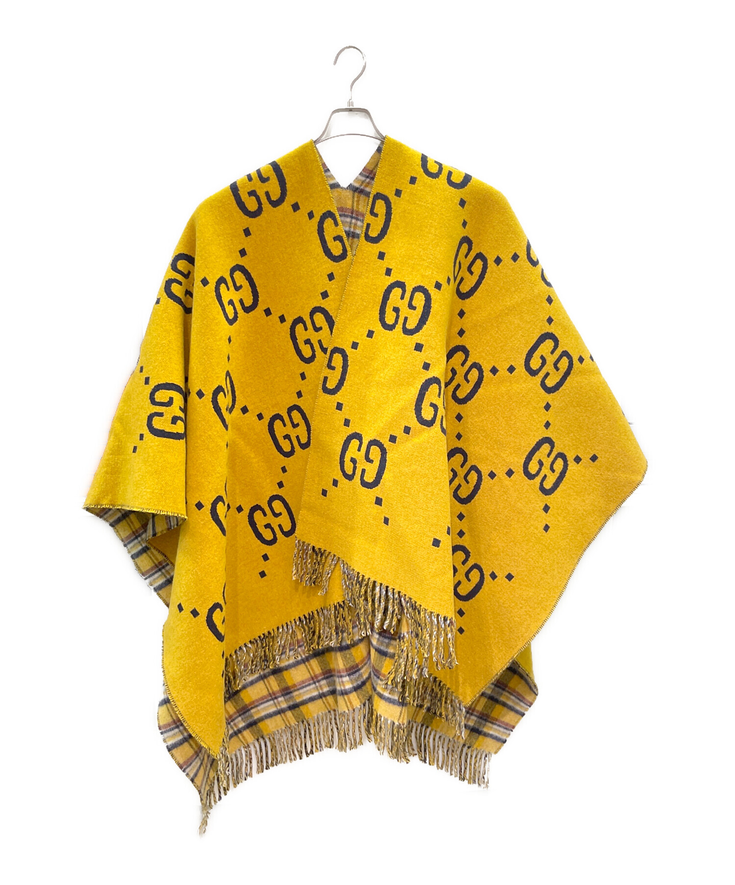 中古・古着通販】GUCCI (グッチ) リバーシブル ポンチョ オレンジ