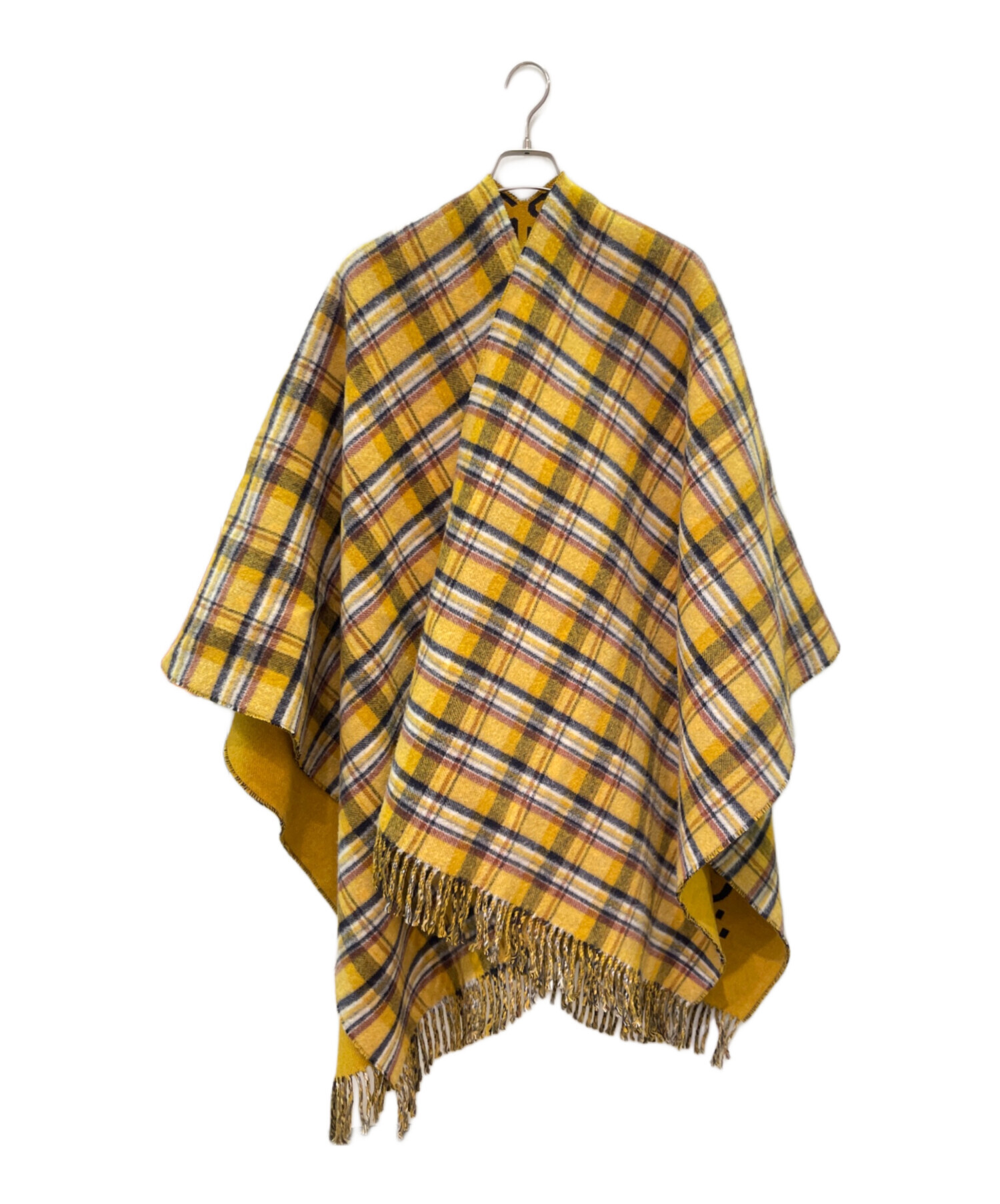 GUCCI ロゴ チェック柄 リバーシブル ポンチョ ストール GUCCI ロゴ チェック柄 リバーシブル ポンチョ ストール GUCCI ロゴ